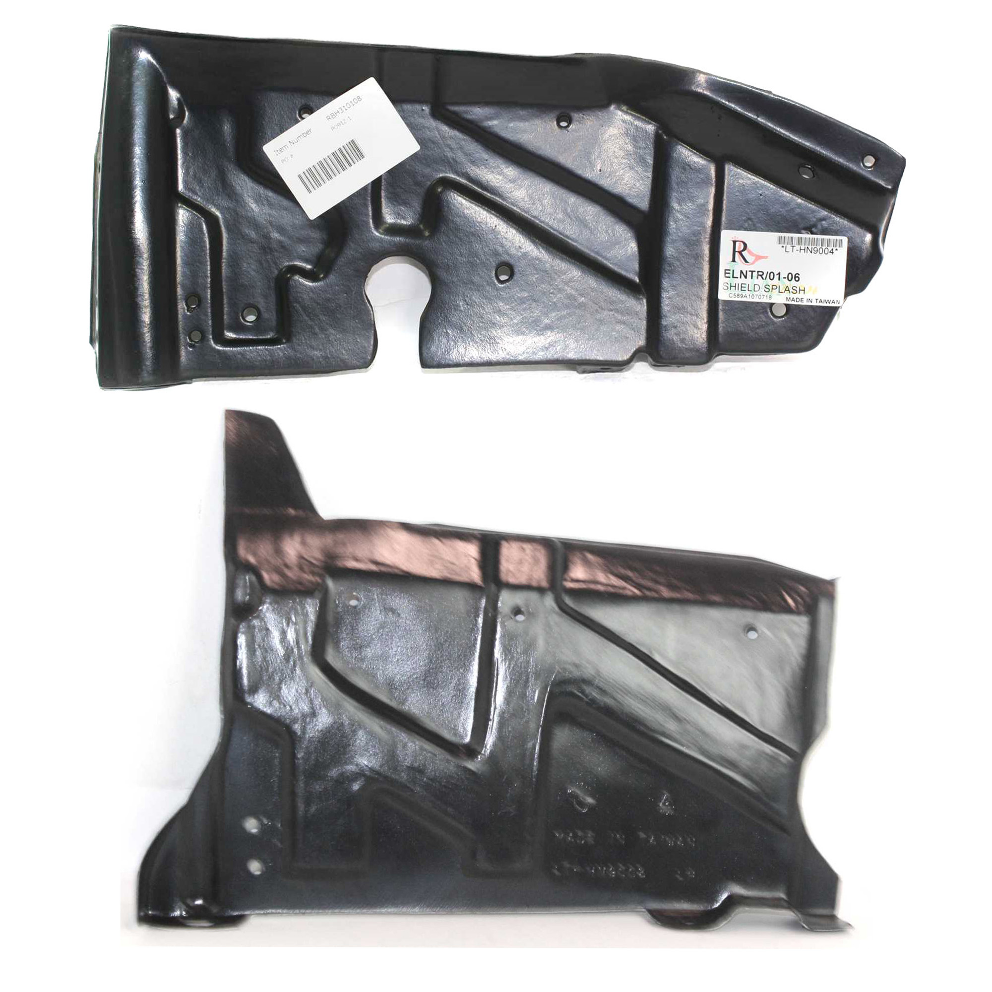AM ELANTRA 01-06 TIBURON 03-08 ENGINE SPLASH SHIELD RH AND LH Under Cover SKU SET RBH310108 Partslink HY1228106 HY1228105 OEM 291202D000-291302D100
