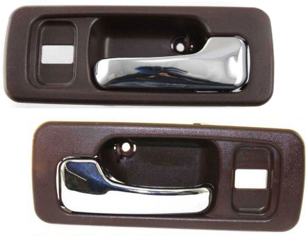AM ACCORD 90-93 FRONT INTERIOR DOOR HANDLE RH AND LH Chrome Lever+Brown Deep Red Housing w Lock Hole Sdn SKU SET RBH462103 OEM 72125SM4003ZB 72165SM4003ZB