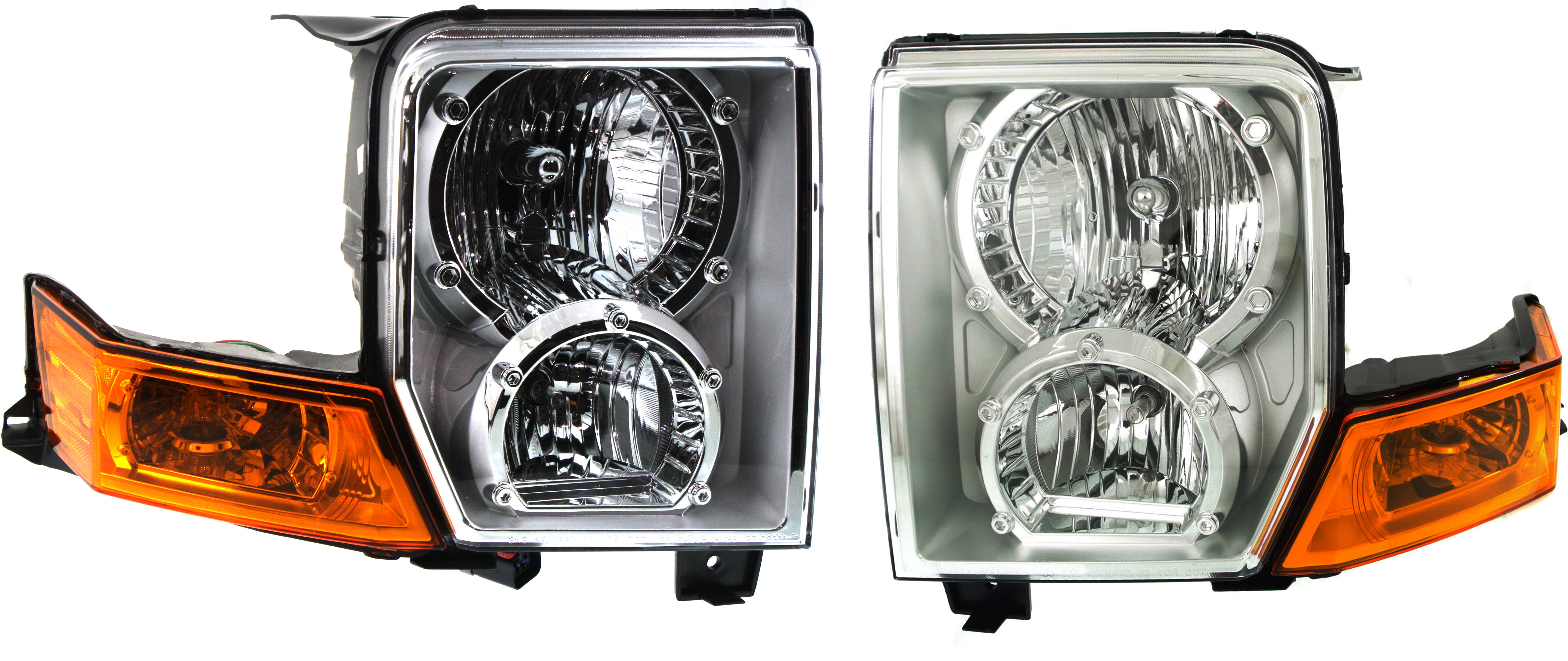 AM COMMANDER 06-10 HEAD LAMP RH AND LH Assembly Halogen SKU SET RBJ100101 Partslink CH2519117 CH2518117 OEM 55396536AI 55396537AI
