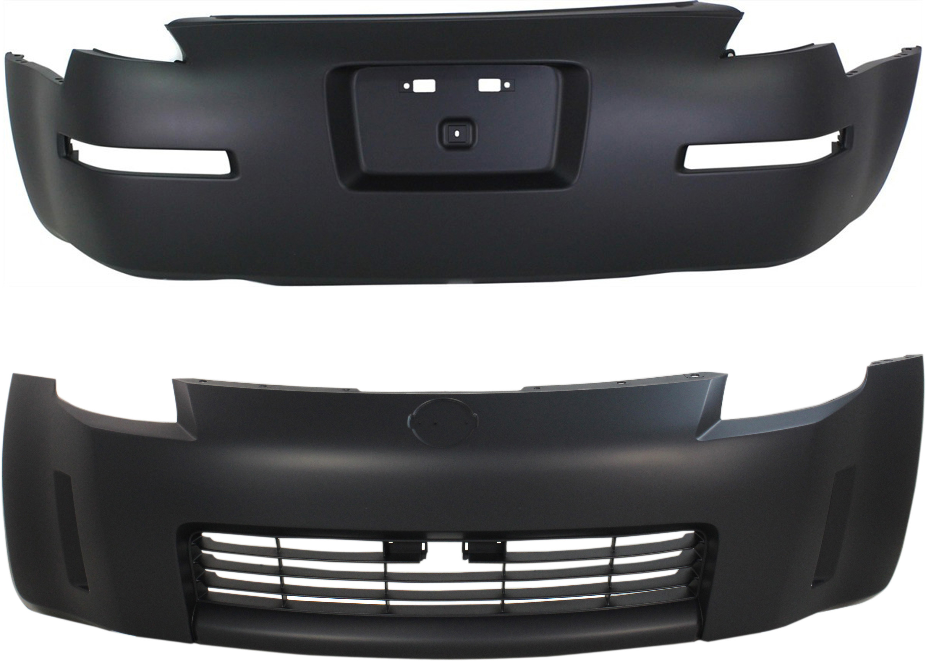 AM 350Z 03-05 FRONT AND REAR BUMPER COVER Primed Except Nismo Model SKU SET RBN010301P 2 Partslink NI1000201 NI1100281 OEM 62022CD040 HEM22CF41H