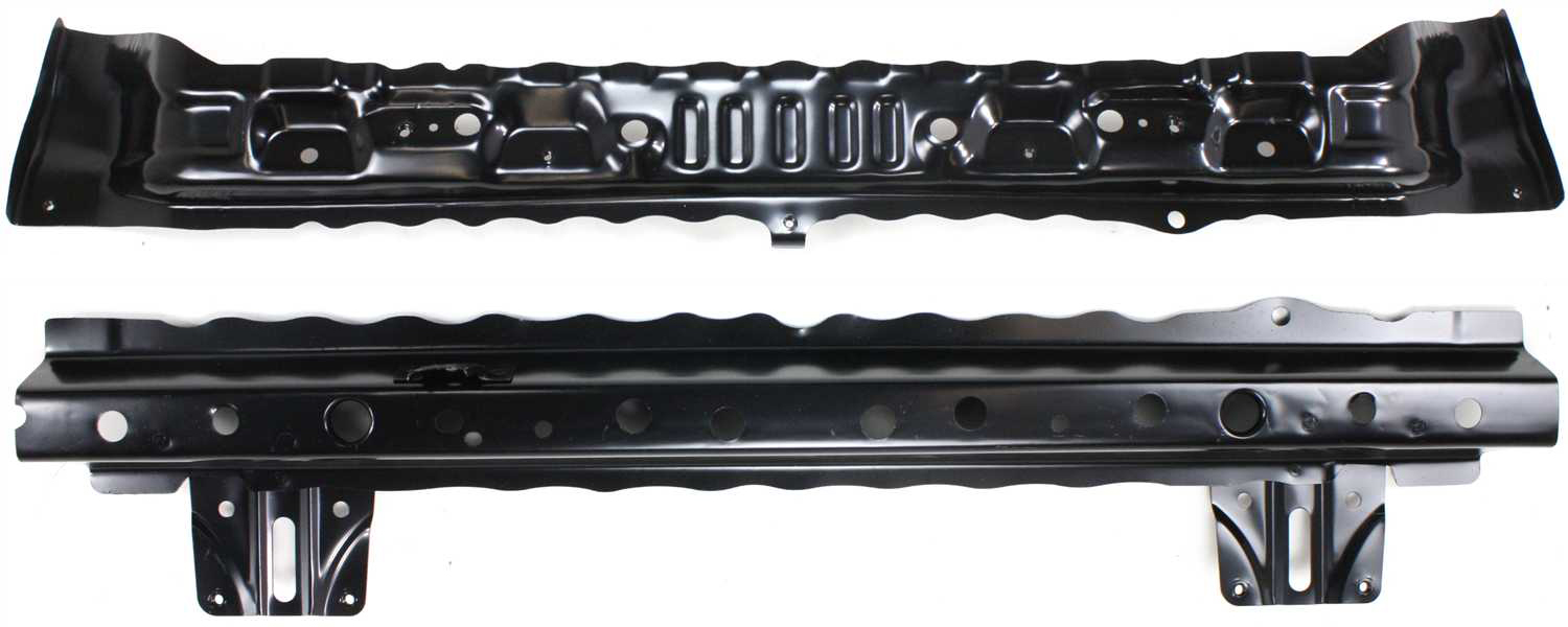 AM LEGACY 05-09 RADIATOR SUPPORT LOWER Inner and Outer Tie Bar Assembly Black Steel SKU SET RBS251102-2 Partslink SU1225137 SU1225138 OEM 51231AG00A9P 53060AG02A9P