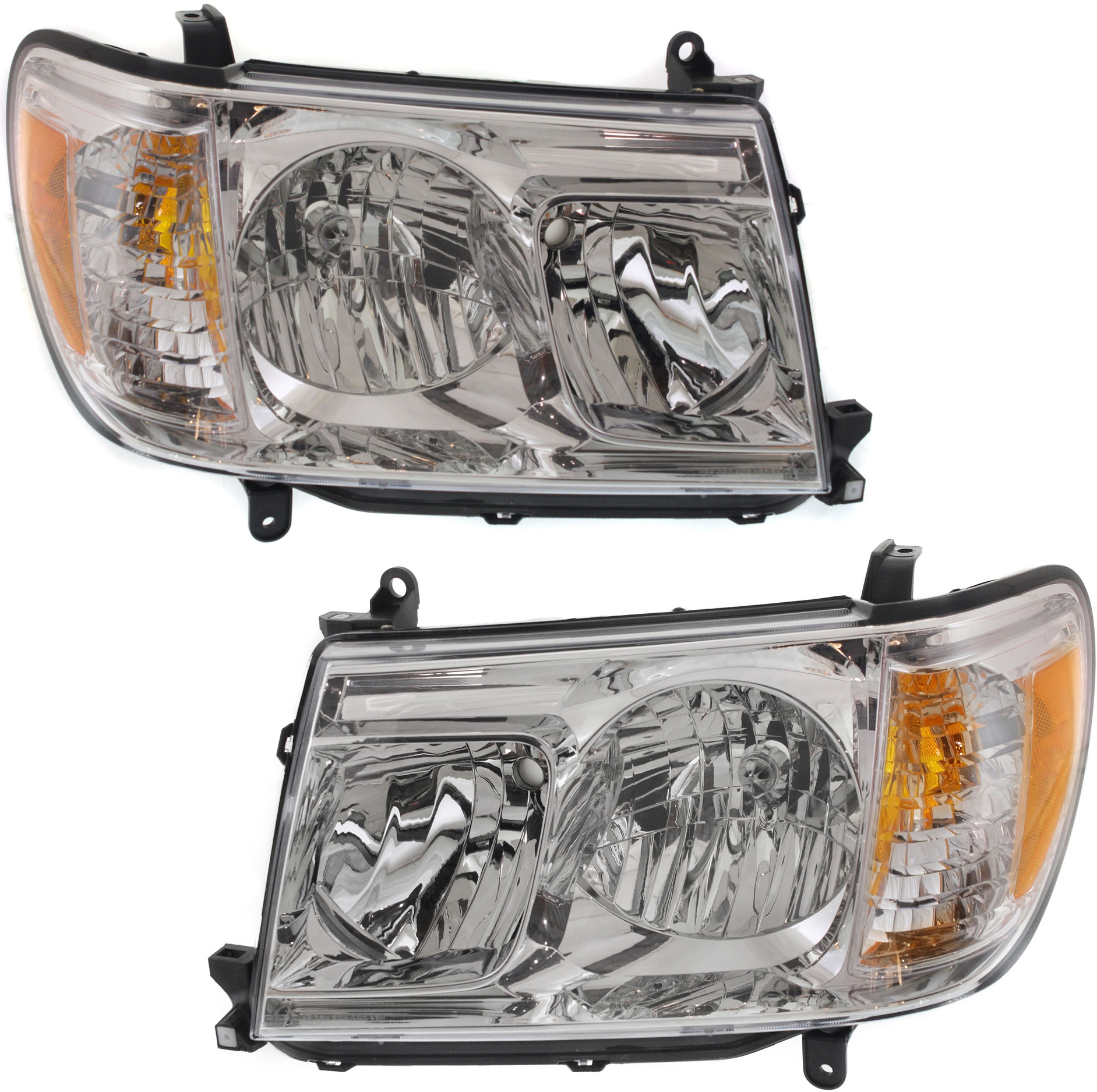 AM LAND CRUISER 06-07 HEAD LAMP RH AND LH Lens and Housing SKU SET RBT100103 Partslink TO2518109 TO2519109 OEM 8117060B11-8113060B21
