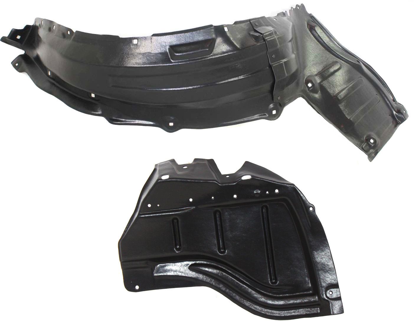 AM SEQUOIA 08-22 FRONT FENDER LINER RH AND LH Rear Section Set of 2 Plastic Vacuum Form 10-22 w o Cold Climate Spec SKU SET RBT222102-2 Partslink TO1248145 TO1248153 OEM 538080C011-538060C030