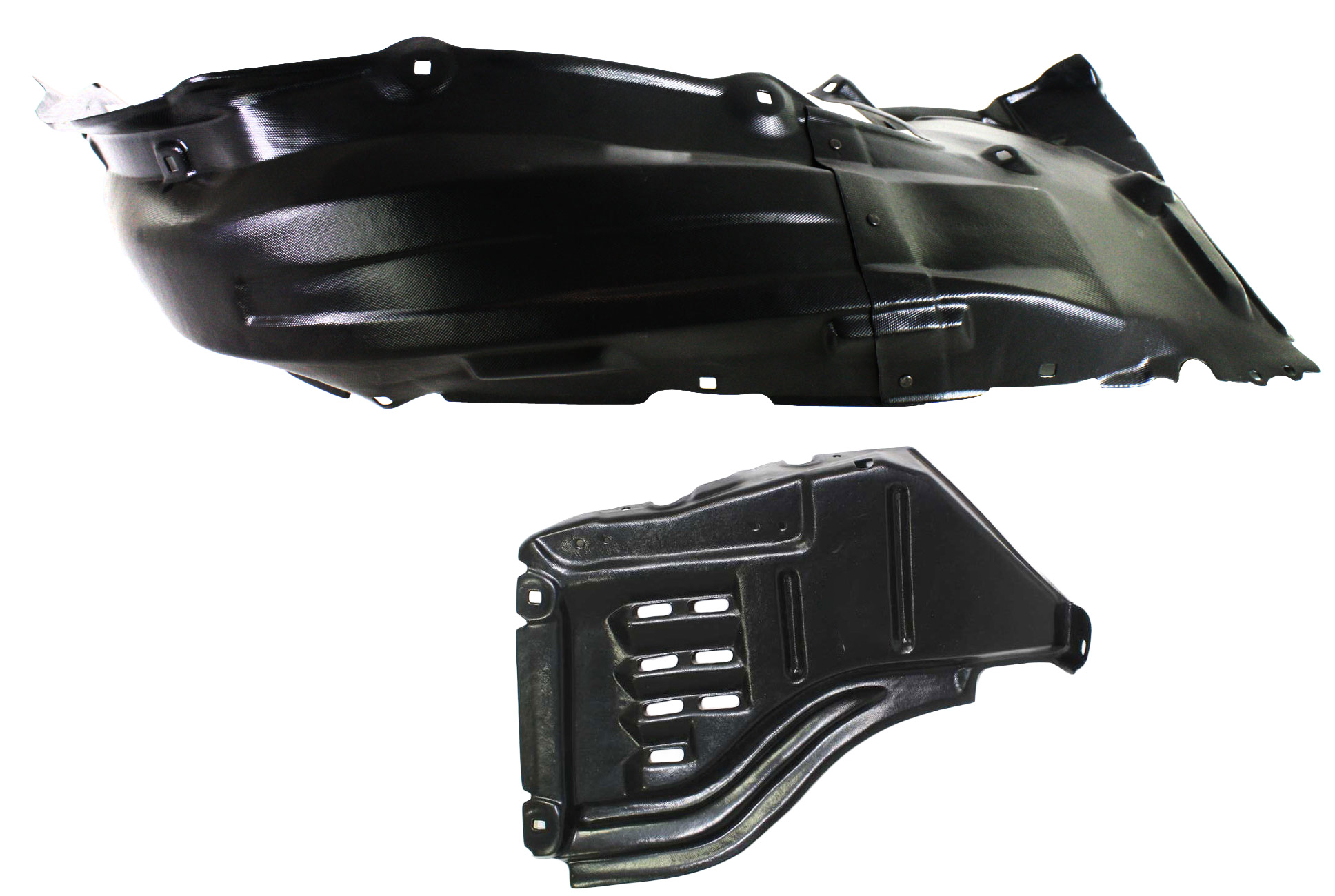 AM TUNDRA 07-13 FRONT FENDER LINER RH Set of 2 Front and Rear Section SKU SET RBT222103-2 Partslink TO1249145 TO1249147 OEM 538070C020-538050C020