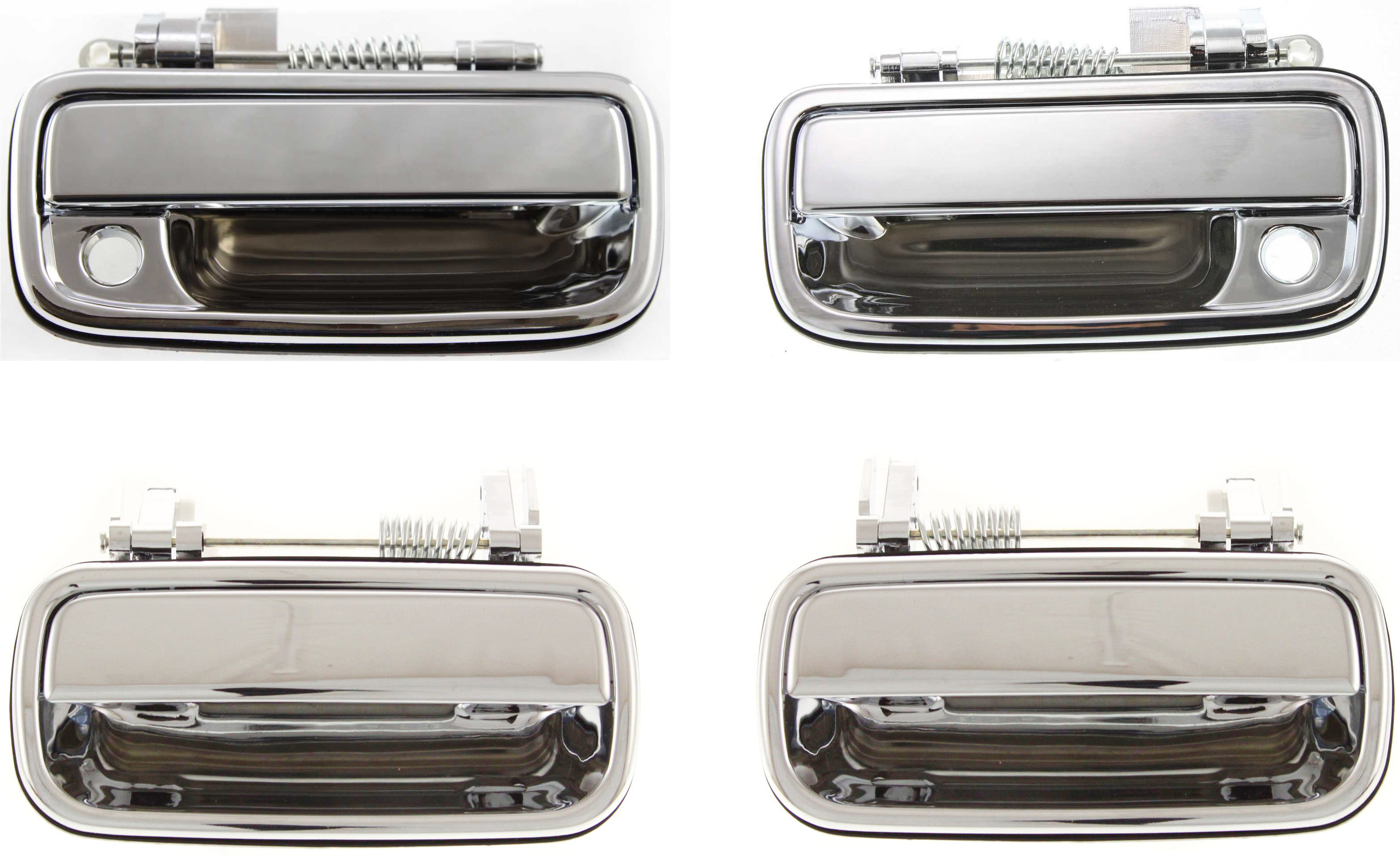 AM TACOMA 01-04 FRONT AND REAR DOOR HANDLE RH AND LH Outside All Chrome SKU SET RBT462109-4 OEM 69210-35030-69220-35030-69230