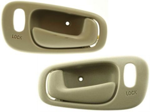AM COROLLA 98-02 FRONT DOOR HANDLE RH and LH Included Inside Beige Power Lock w Lock Hole =REAR SKU SET RBT462115 Partslink GM1352137 GM1353137 OEM 6920502060-94859668-94857493 P