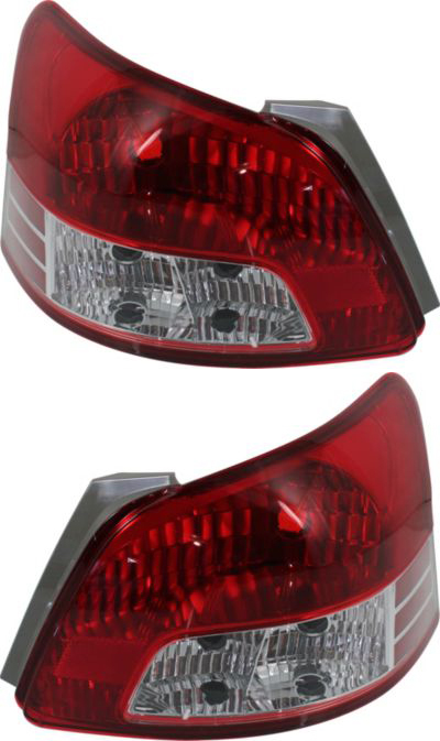 AM YARIS 07-12 TAIL LAMP RH AND LH Lens and Housing Base Model w o Sport Package Sedan CAPA SKU SET RBT730105Q Partslink TO2819133C TO2818133C OEM 8155152600-8156152550