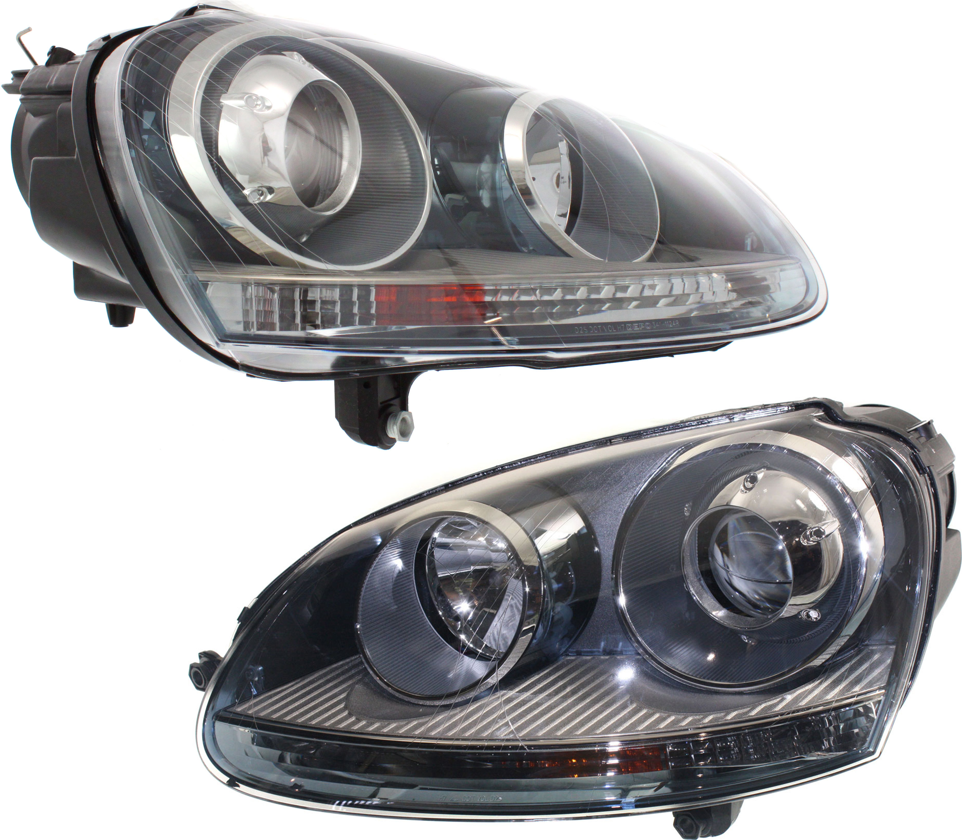 AM JETTA 05-10 HEAD LAMP RH AND LH w o Bulb HID Xenon 05-05-2.5 TDI Model SKU SET RBV100101 Partslink VW2503133 VW2502133 OEM 1K6941040B 1K6941039B