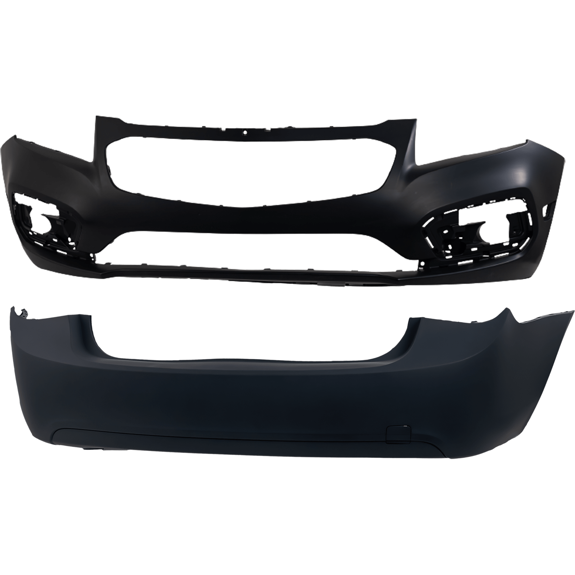 AM CRUZE 15-15 CRUZE LIMITED 16-16 FRONT AND REAR BUMPER COVER Primed w o mounting bracket s tow hook hole and parking aid sensor holes CAPA SKU SET RC01030006PQ A Partslink GM1000976C GM1100876C OEM 94525910-95016694