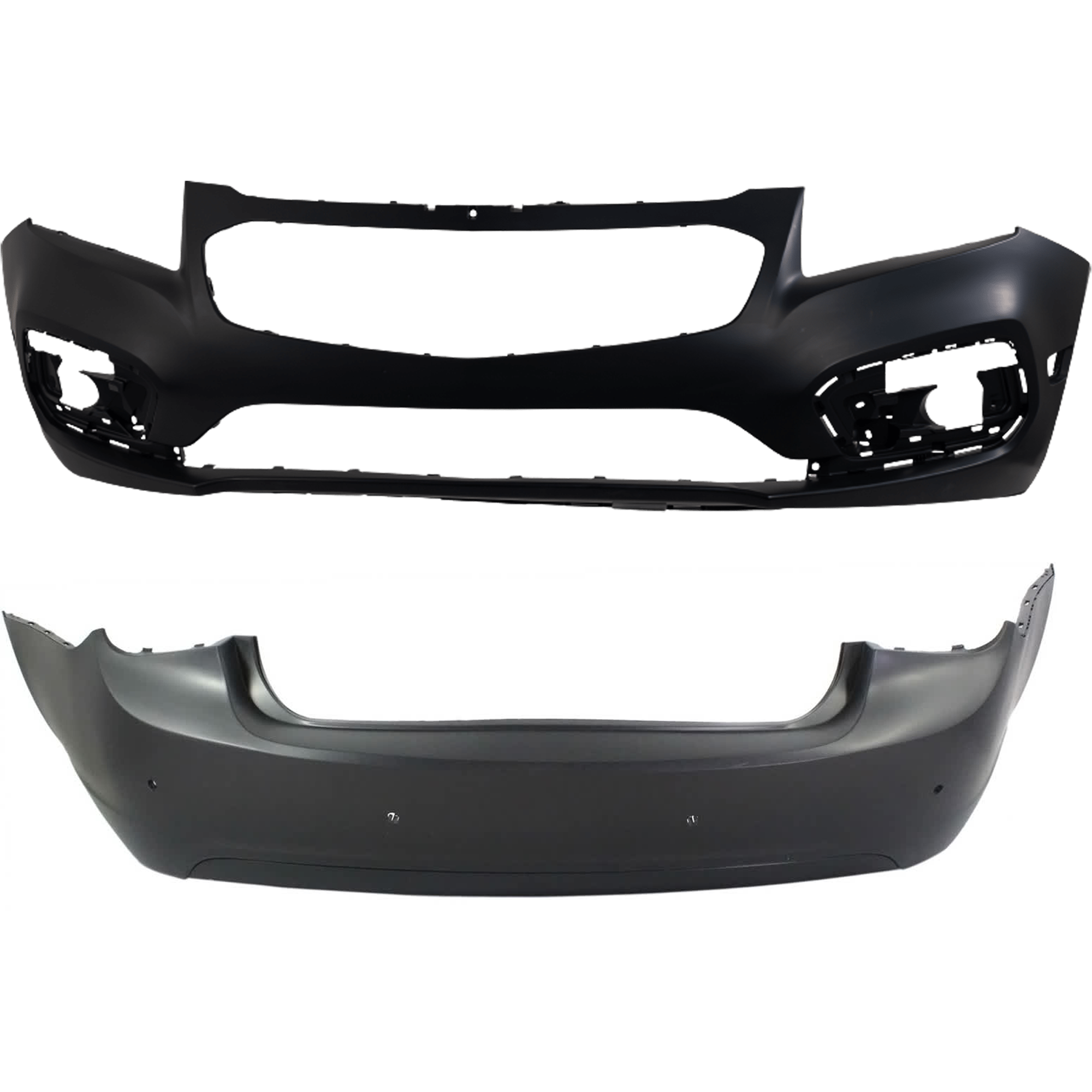 AM CRUZE 15-15 CRUZE LIMITED 16-16 FRONT AND REAR BUMPER COVER Primed w o mounting bracket s Front w o parking aid sensor holes Rear w parking aid sensor holes CAPA SKU SET RC01030006PQ B Partslink GM1000976C GM1100875C OEM 94525910-95016695