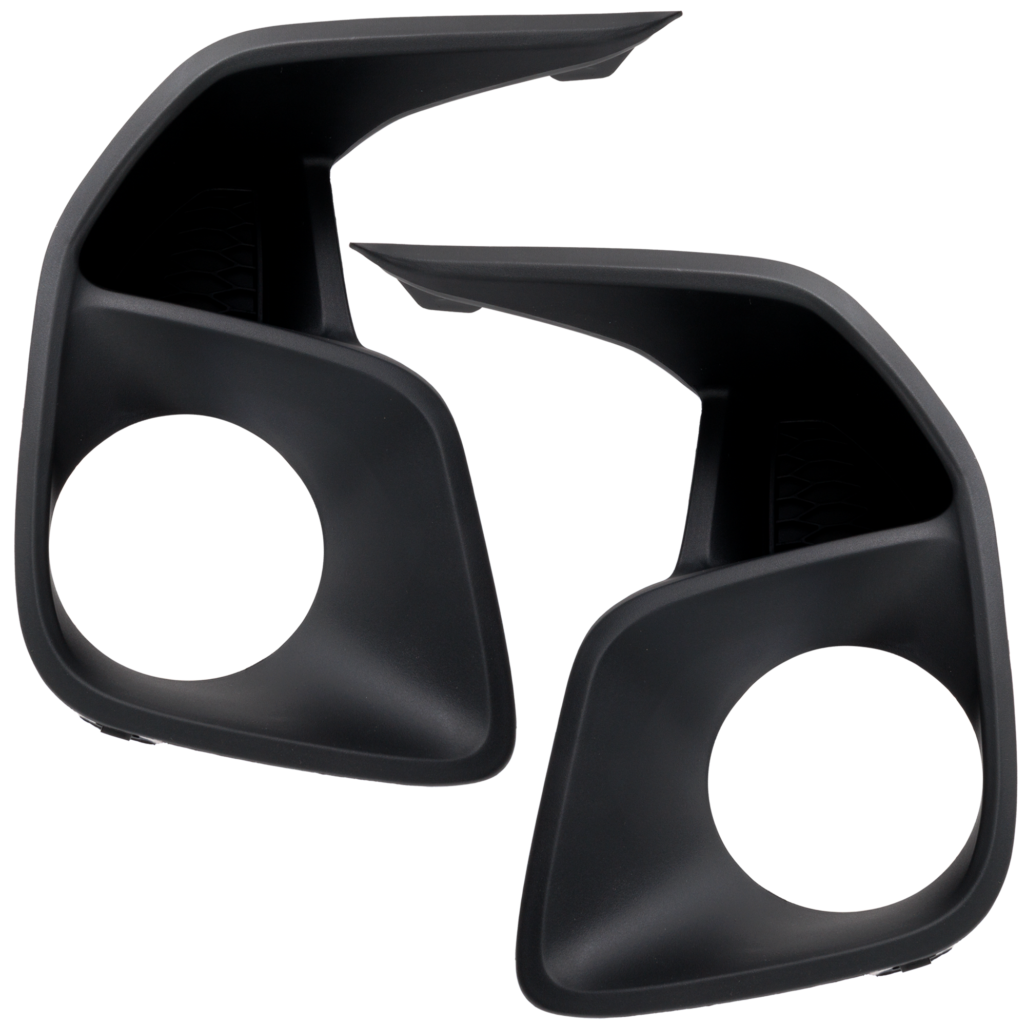 AM SONIC 17-20 FOG LAMP MOLDING RH AND LH Textured Black Plastic Hatchback Sedan SKU SET RC10810049 Partslink GM1038202 GM1039202 OEM 42338076-42338077