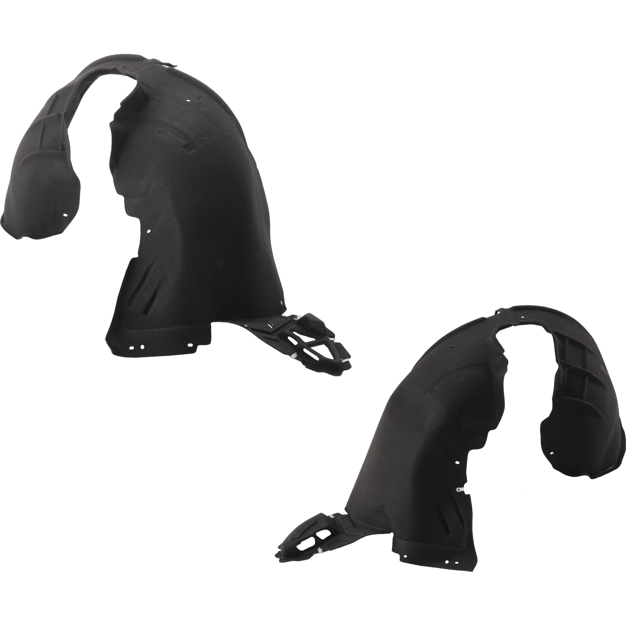 AM MALIBU 16-18 FRONT FENDER LINER RH AND LH Polyethylene terephthalate Thermo Form Exc. Hybrid Model SKU SET RC22210093 Partslink GM1248279 GM1249279 OEM 84062807-84062808