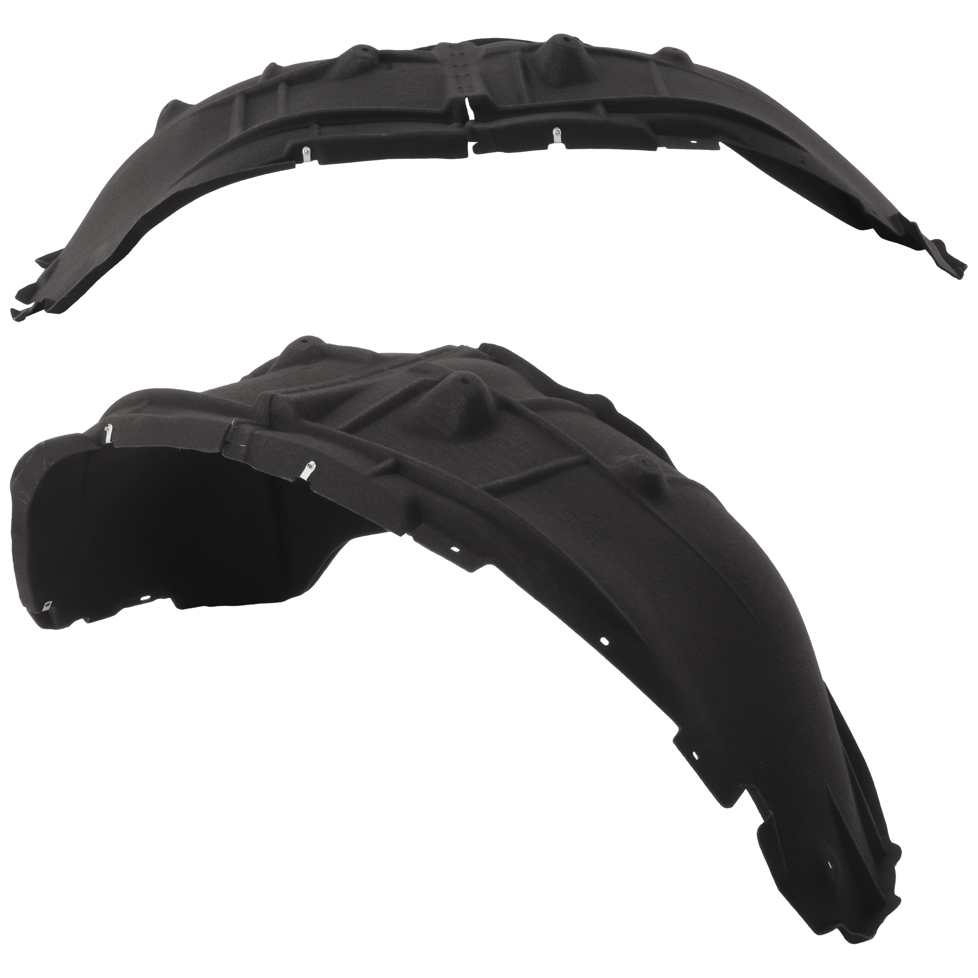 AM SILVERADO 1500-22-23 FRONT FENDER LINER RH AND LH Excludes ZR2 Model All Cab Types Thermo Form w o Insulation Foam SKU SET RC22210125 Partslink GM1248331 GM1249331 OEM 85594208-85594209