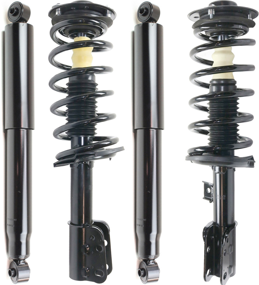 AM EQUINOX 07-09 VUE 08-10 FRONT AND REAR SHOCK AND FULLY LOADED STRUT RH AND LH Gas Charged Twin tube Set of 4 SKU SET RC28050003-4 OEM 19177310-19179743-19207091-192