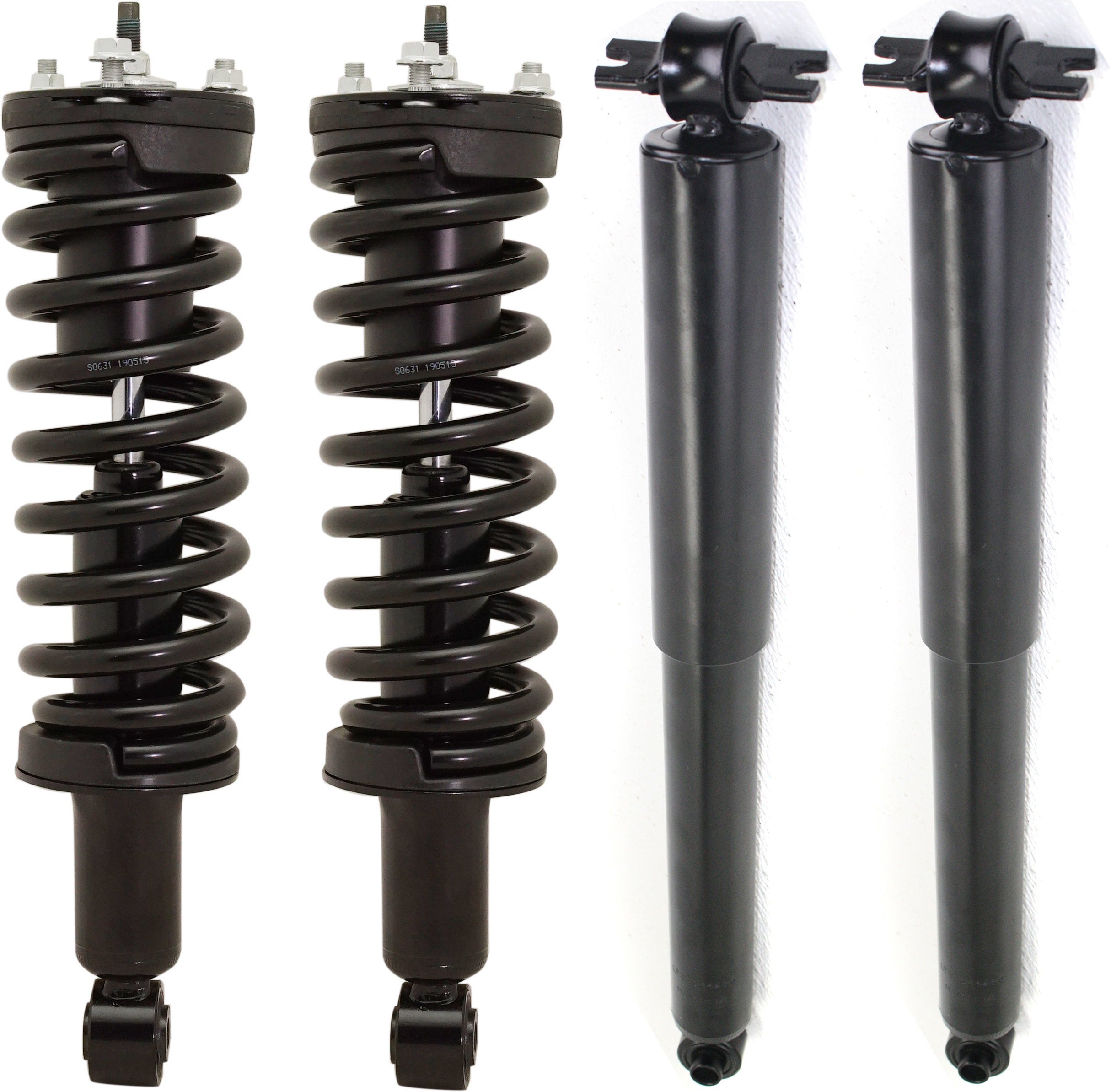 AM COLORADO CANYON 04-08 FRONT AND REAR SHOCK AND FULLY LOADED STRUT RH AND LH Set of 4 SKU SET RC28050036-4 OEM 15106253-15115872