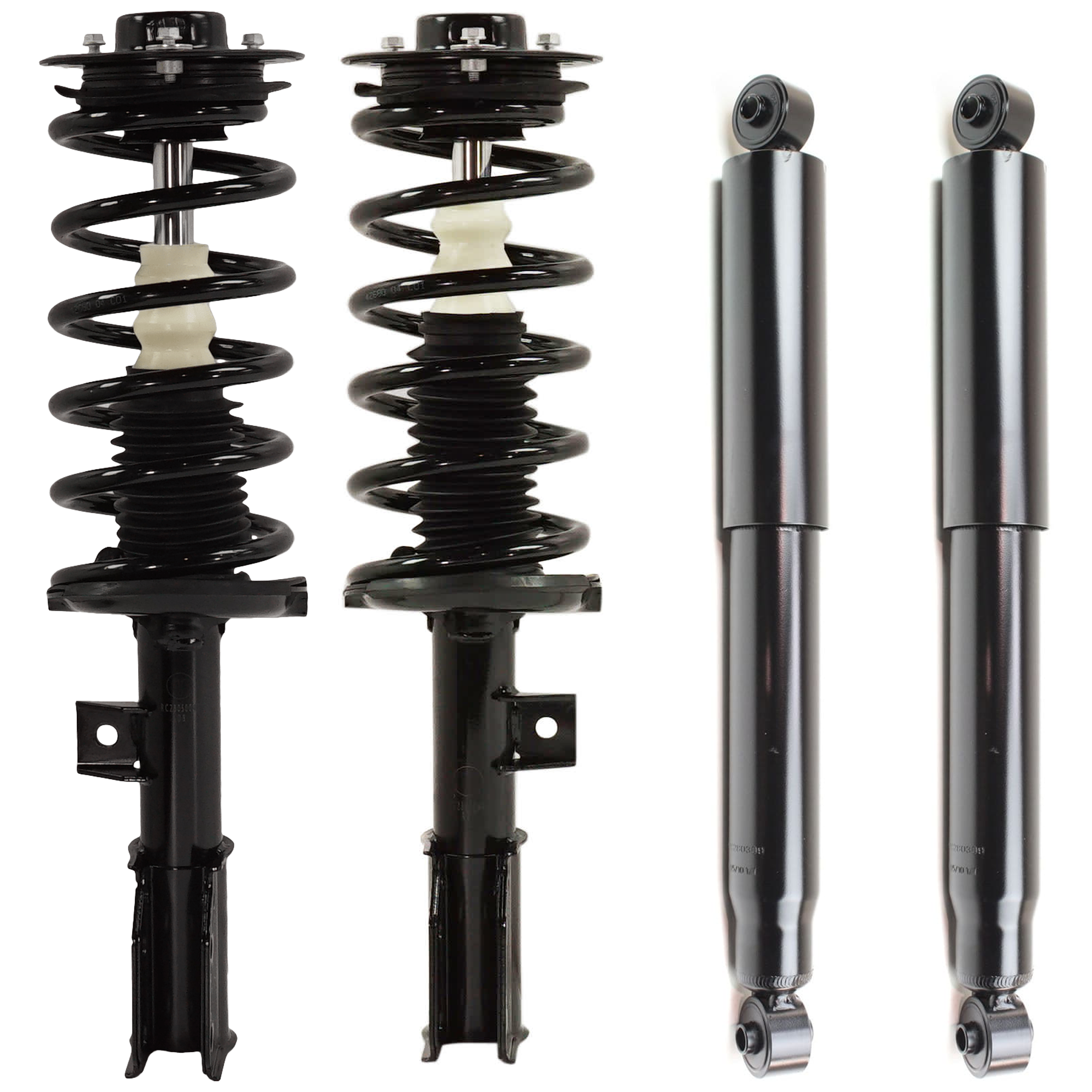 AM EQUINOX TERRAIN 10-17 FRONT AND REAR SHOCK AND FULLY LOADED STRUT RH AND LH Set of 4 SKU SET RC28050042 OEM 272526-272527-84129873-8896546