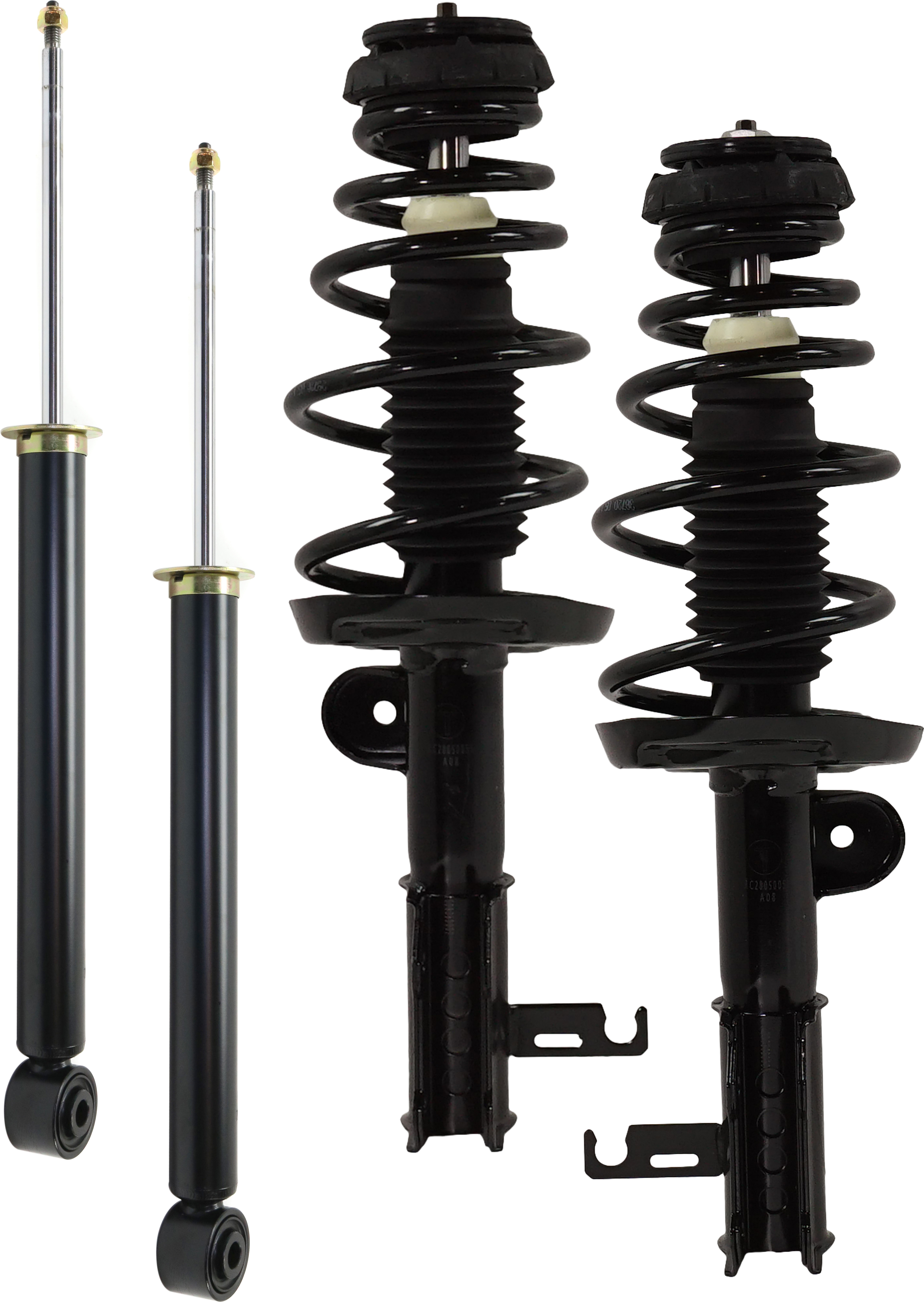 AM VOLT 12-15 FRONT AND REAR SHOCK AND FULLY LOADED STRUT RH AND LH Set of 4 SKU SET RC28050055-4 OEM 13345954-13363149-272663-81827