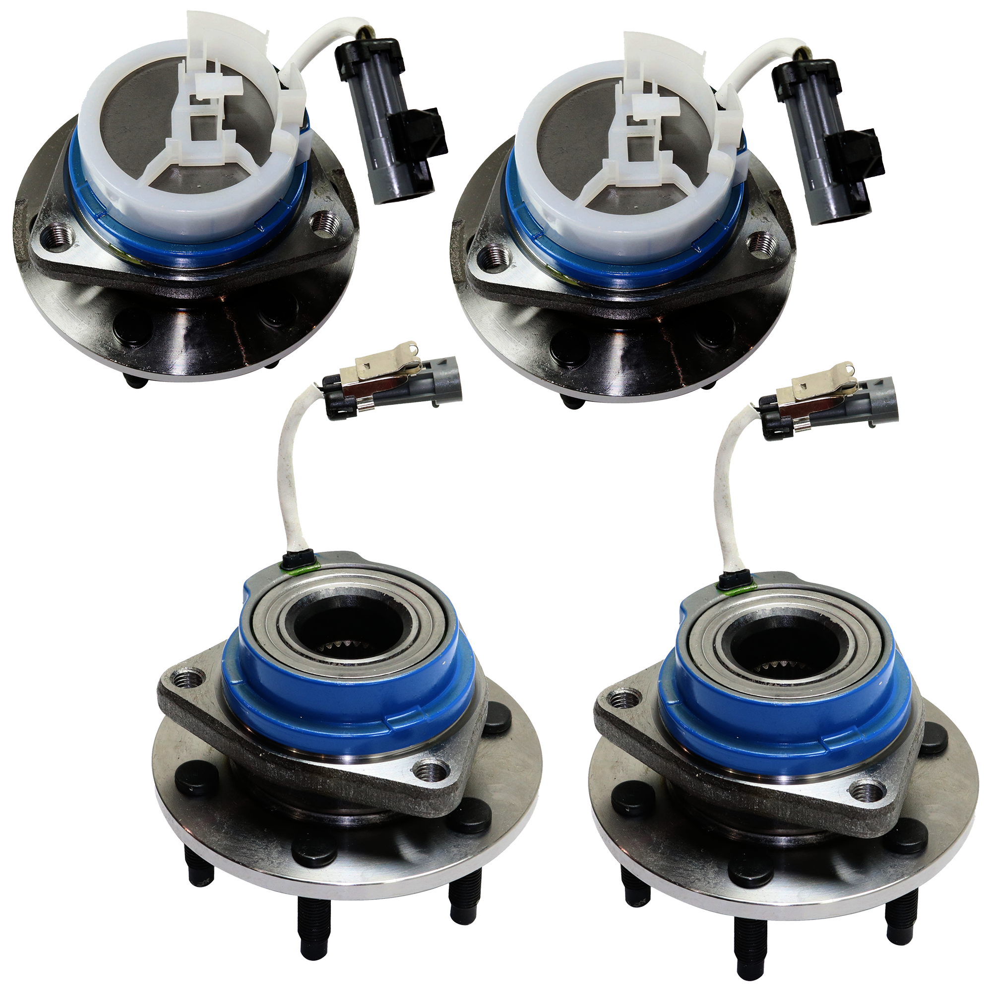AM STS 05-11 SRX 04-09 FRONT AND REAR WHEEL HUB RH AND LH 6 Studs 3 Hole Triangular Flange SKU SET RC28590002-4 OEM 89047639-9145835