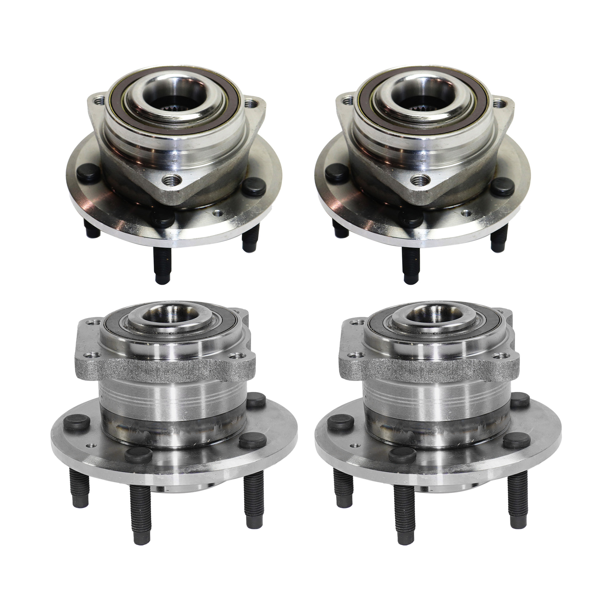 AM ELR 14-16 FRONT AND REAR HUB ASSEMBLY RH AND LH 5 Studs SKU SET RC28590014-4 OEM 13500574-91605224-91605226