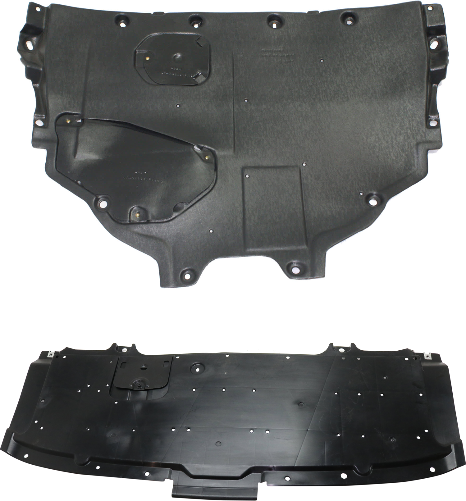 AM CX 5-17-24 FRONT AND REAR ENGINE SPLASH SHIELD Under Cover Assembly w o Insulation Foam Injection Form CX 9 FWD SKU SET RC31010012