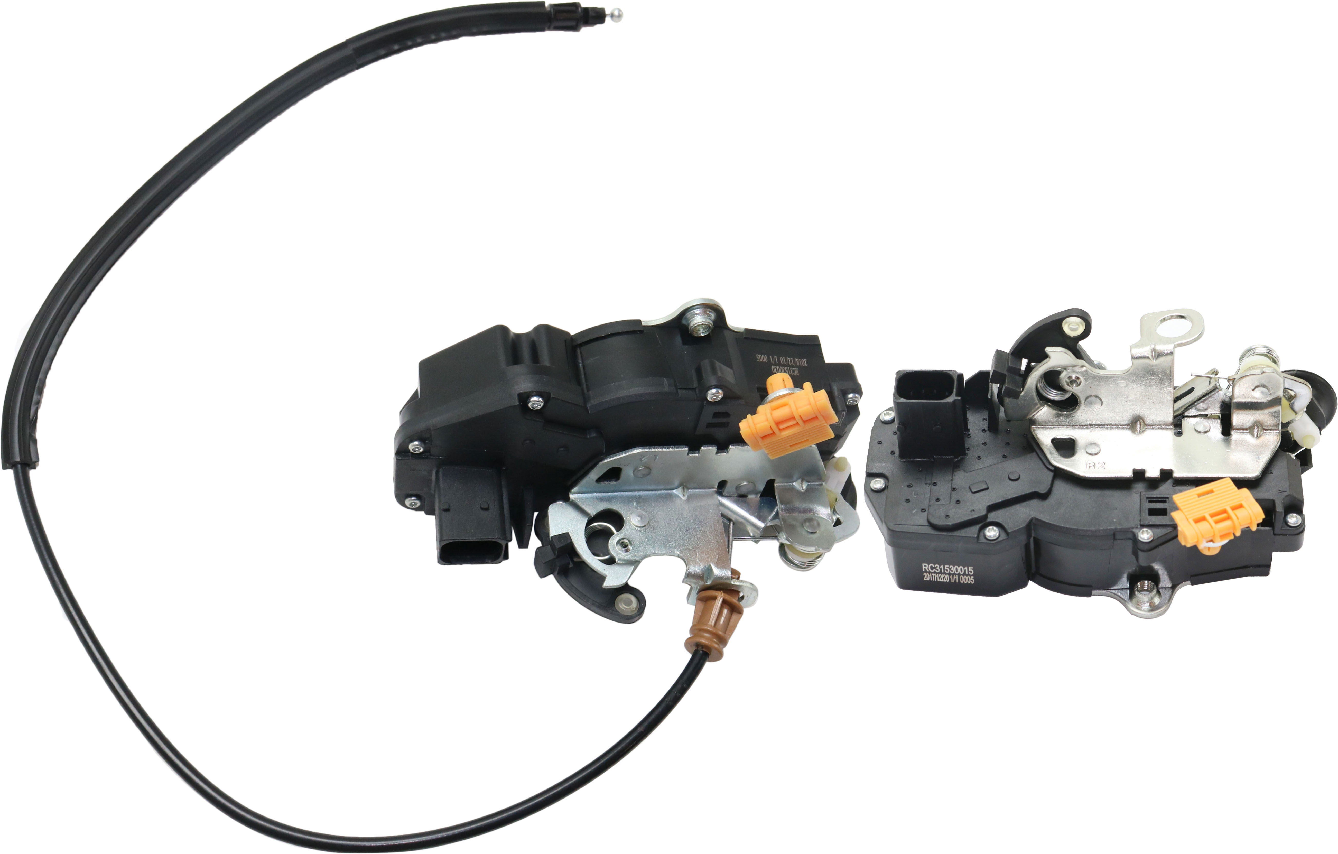 AM SILVERADO 1500-07-09 REAR DOOR LOCK ACTUATOR RH AND LH Integrated Latch w Latch Cable SKU SET RC31530020-2 OEM 15896627-25876394-25876392-258