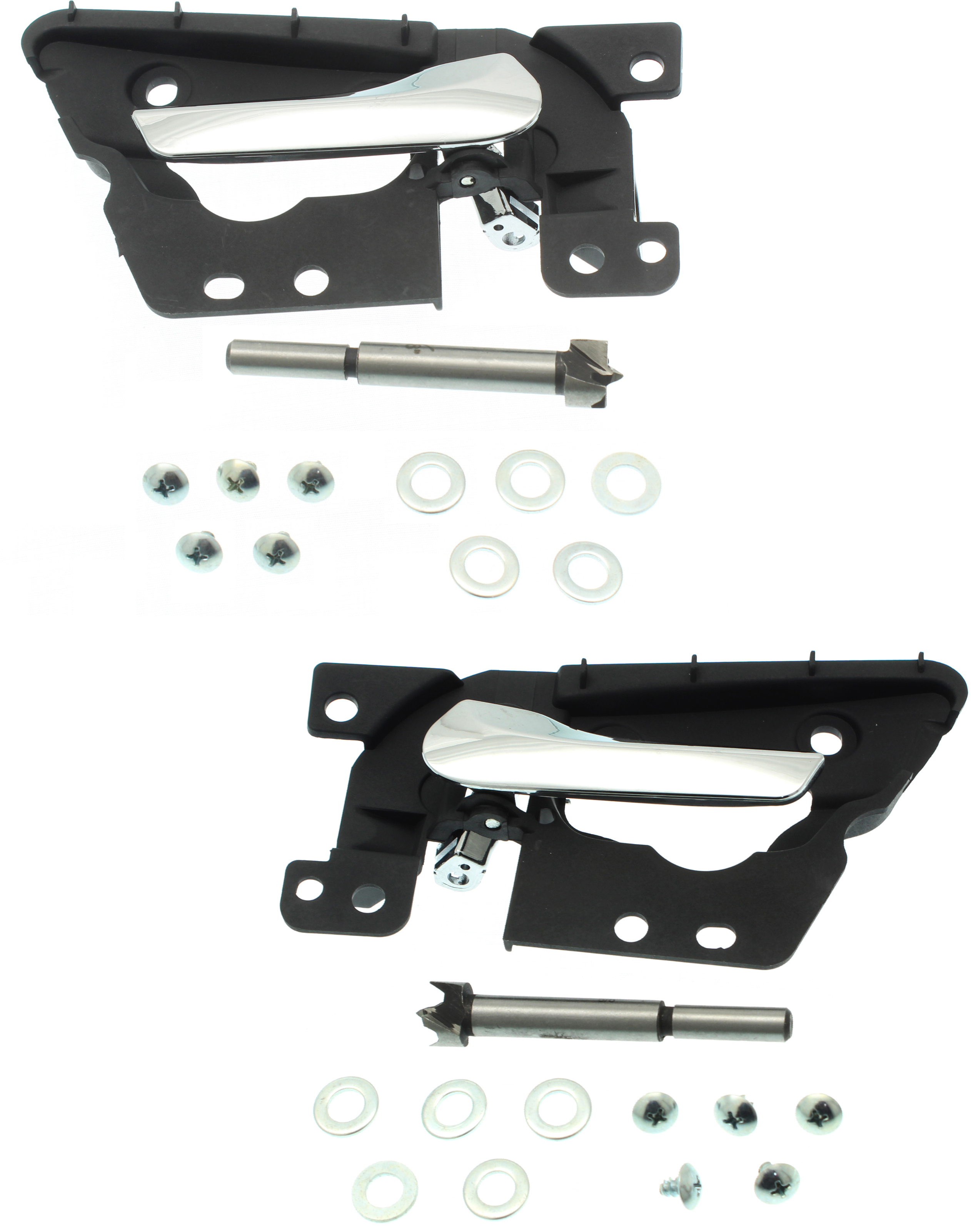 AM IMPALA 06-16 FRONT AND REAR INTERIOR DOOR HANDLE RH AND LH Chrome Lever+Black Housing SKU SET RC46210011-4
