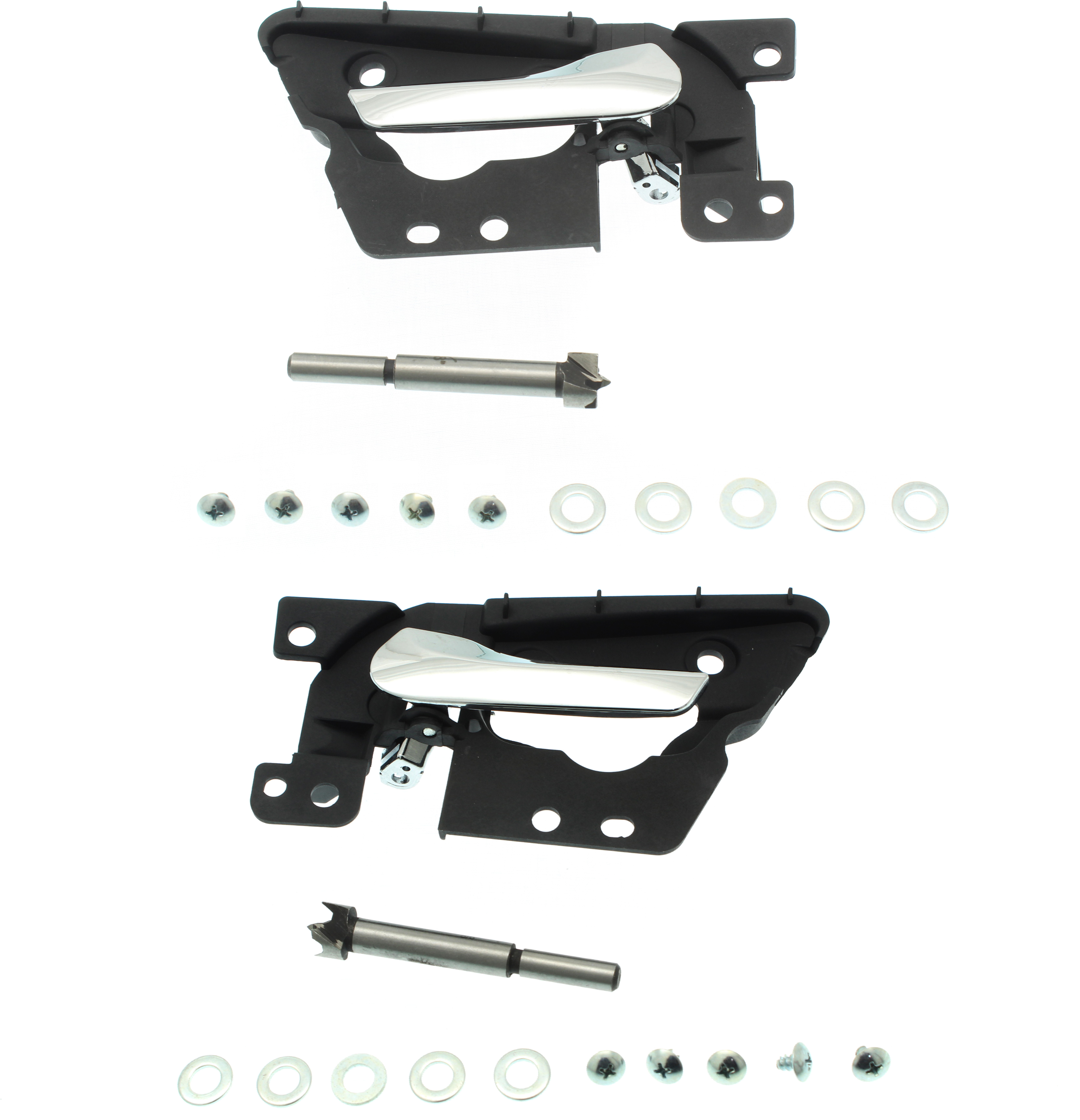 AM IMPALA 06-16 FRONT INTERIOR DOOR HANDLE RH AND LH Chrome Lever+Black Housing =REAR SKU SET RC46210011