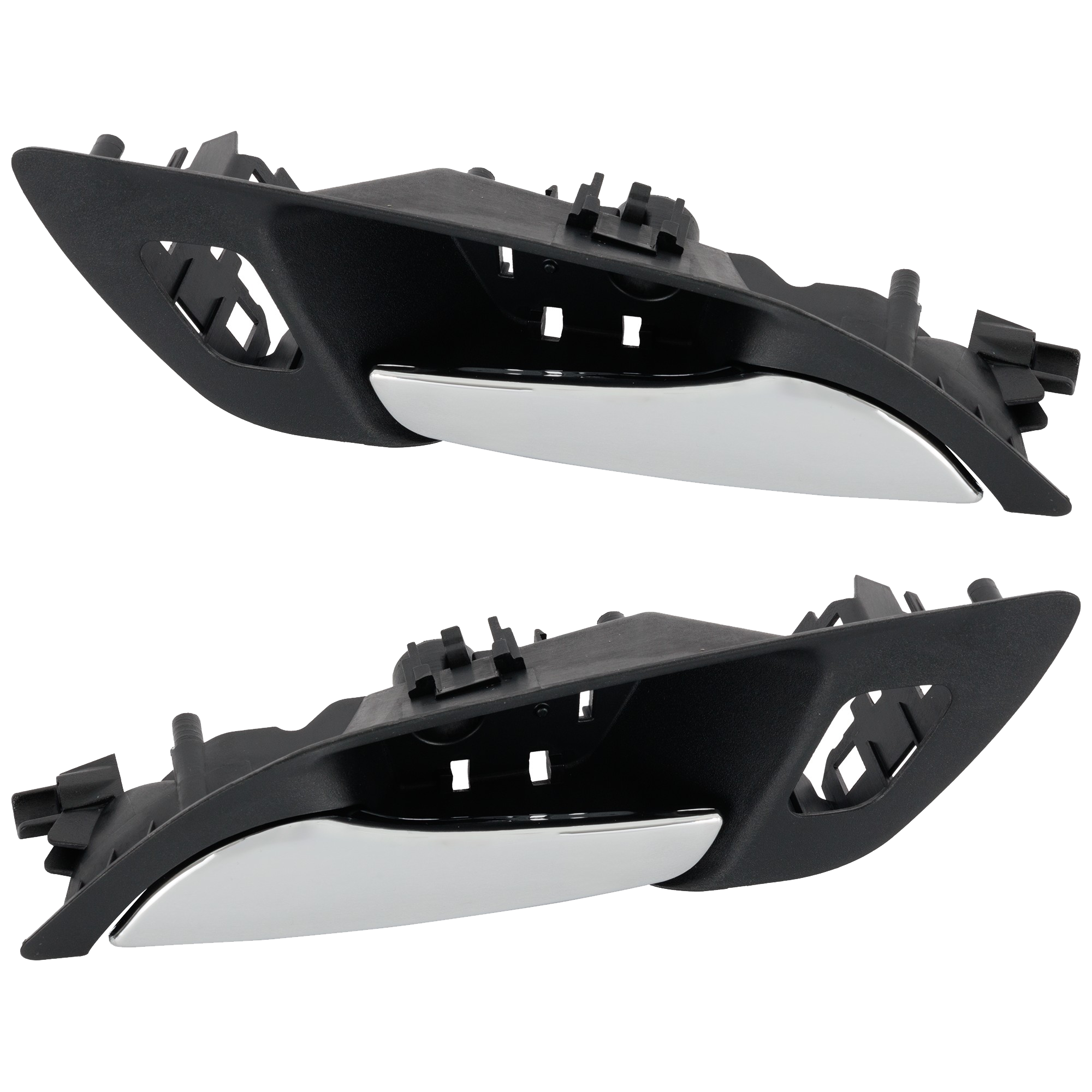 AM CRUZE 16-19 FRONT INTERIOR DOOR HANDLE RH AND LH Black Bezel w Chrome Lever w Door Lock Hole Sedan SKU SET RC46210027