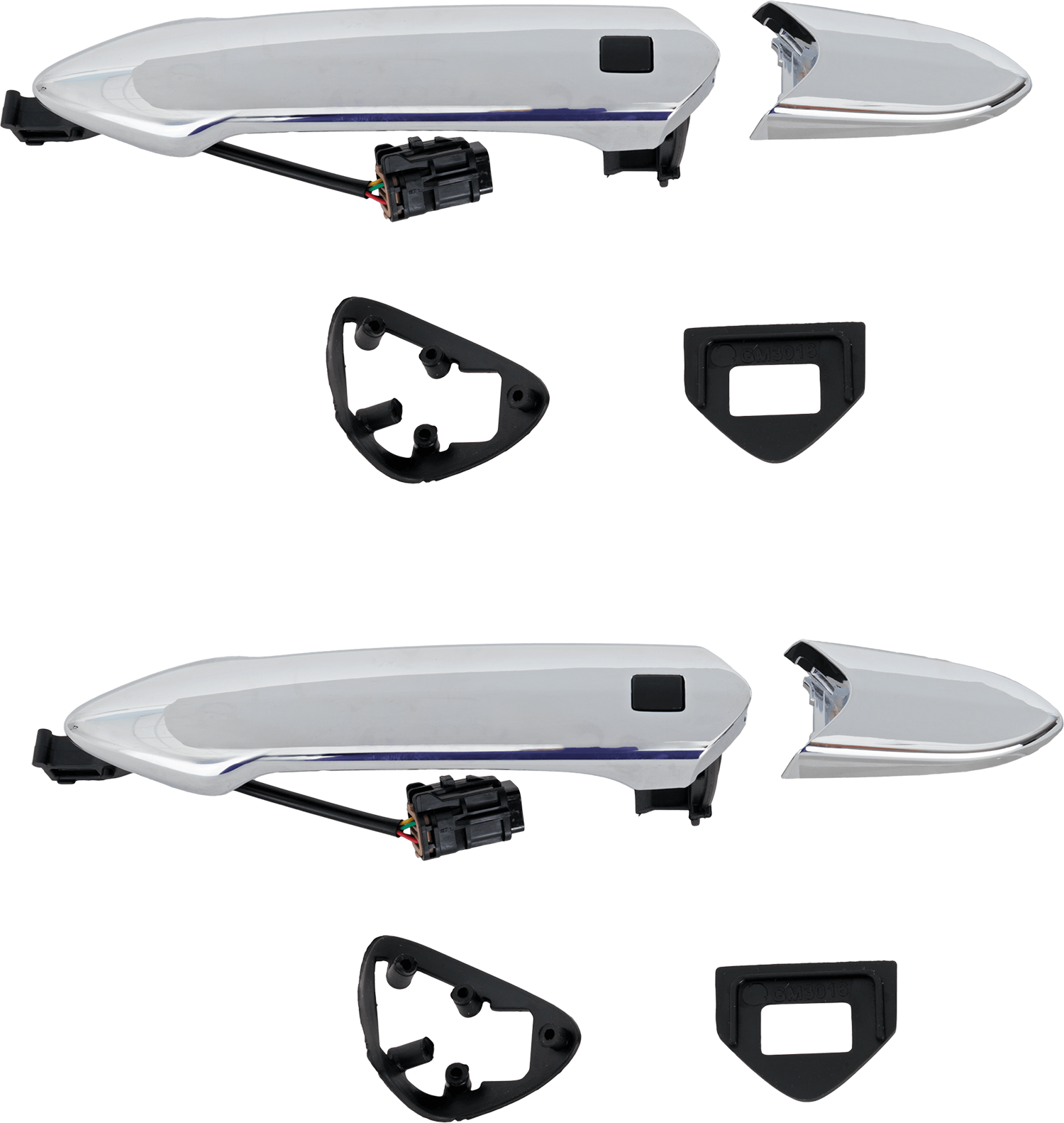 AM SPARK 16-22 FRONT EXTERIOR DOOR HANDLE SET Chrome w Smart Entry w o Keyhole SKU SET RC46250008K OEM 42417204 PFM