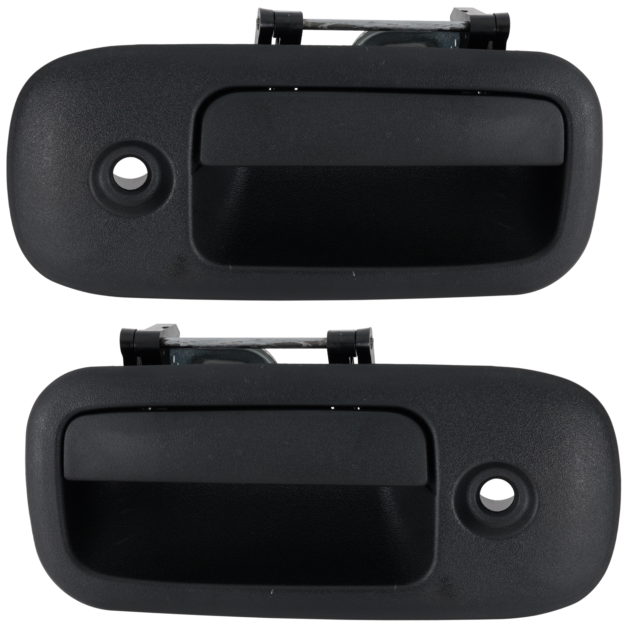 AM KODIAK TOPKICK 03-09 FRONT EXTERIOR DOOR HANDLE RH AND LH Textured Black w Keyhole SKU SET RC46250023 OEM 25862355-25862356