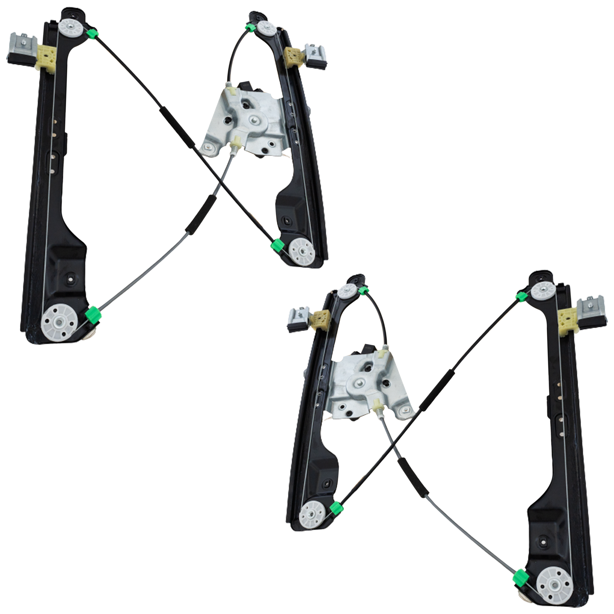 AM 9-4X 11-11 SRX 10-15 FRONT WINDOW REGULATOR RH AND LH Power w Motor SKU SET RC46290059 OEM 23257823-23257824