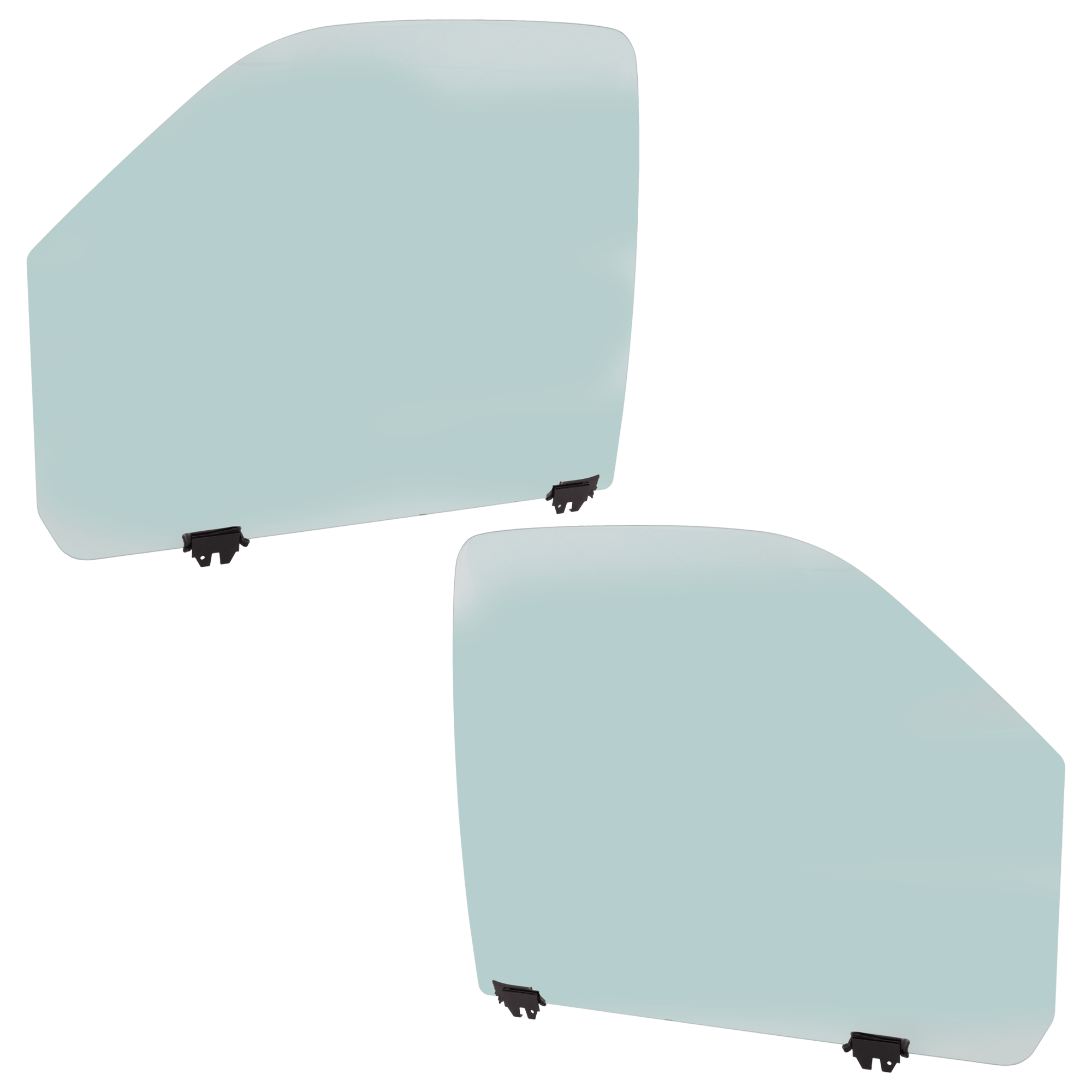 AM CEHVROLET EXPRESS VAN GMC SAVANA VAN 96-23 FRONT DOOR GLASS RH AND LH Green Tint w Clip SKU SET RC48010005 OEM 84458570-84458571