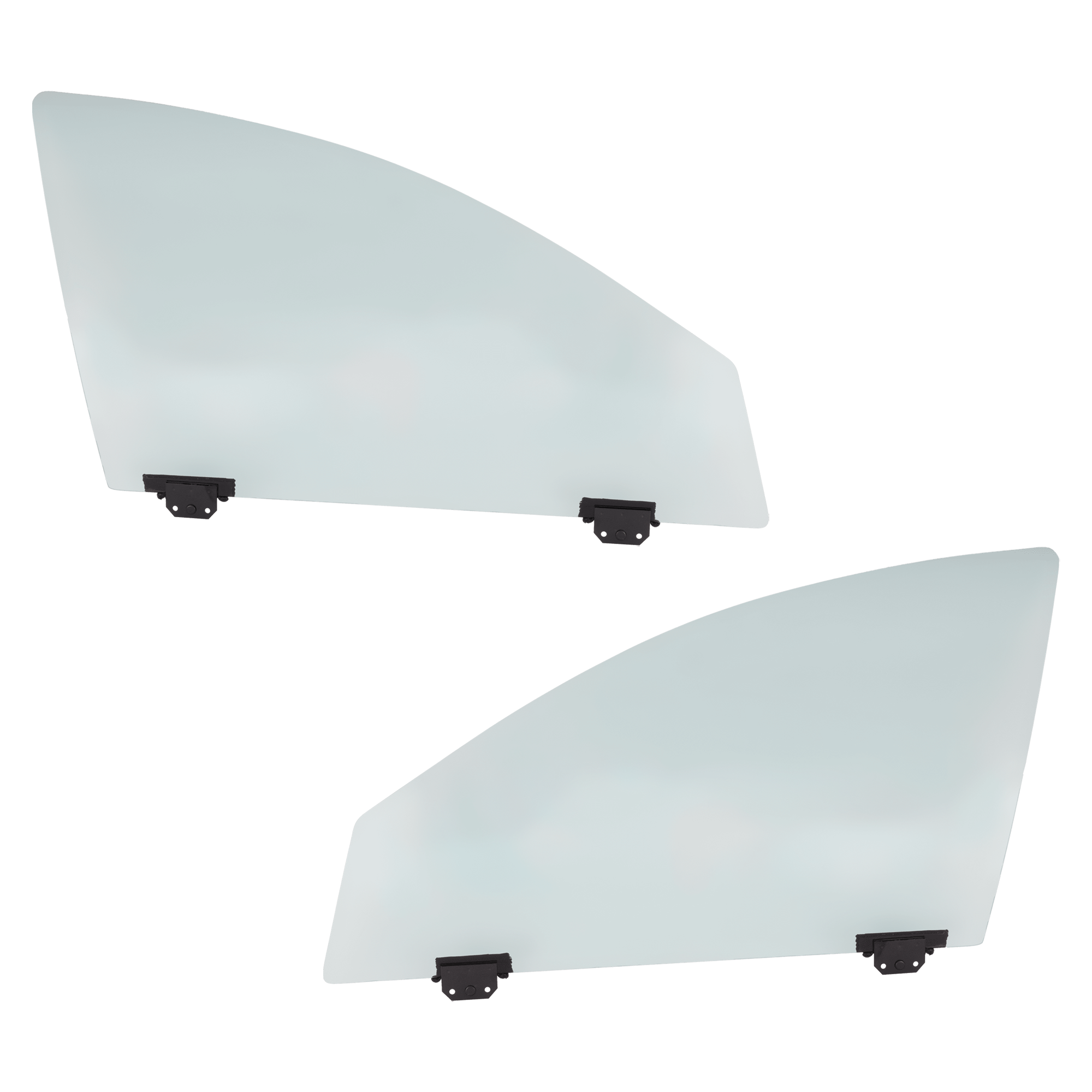 AM CHRYSLER SEBRING DODGE STRATUS 01-06 FRONT DOOR GLASS RH AND LH Green Tint 4 Door w Clip SKU SET RC48010011 OEM 4814612AI 4814613AI