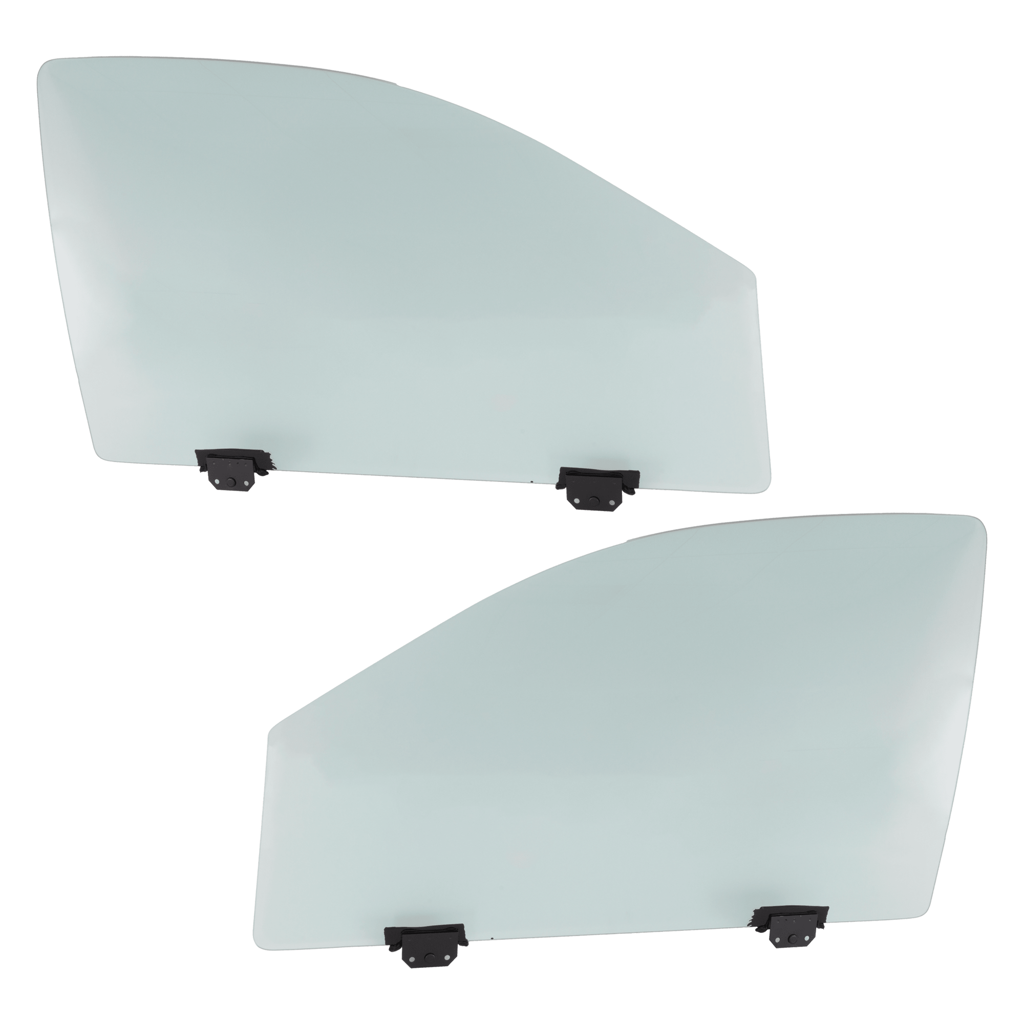 AM CHRYSLER ASPEN 07-09 DODGE DURANGO 07-09 FRONT DOOR GLASS RH AND LH Green Tint Non Laminated w Clip SKU SET RC48010029 OEM 55364646AB 55364647AB