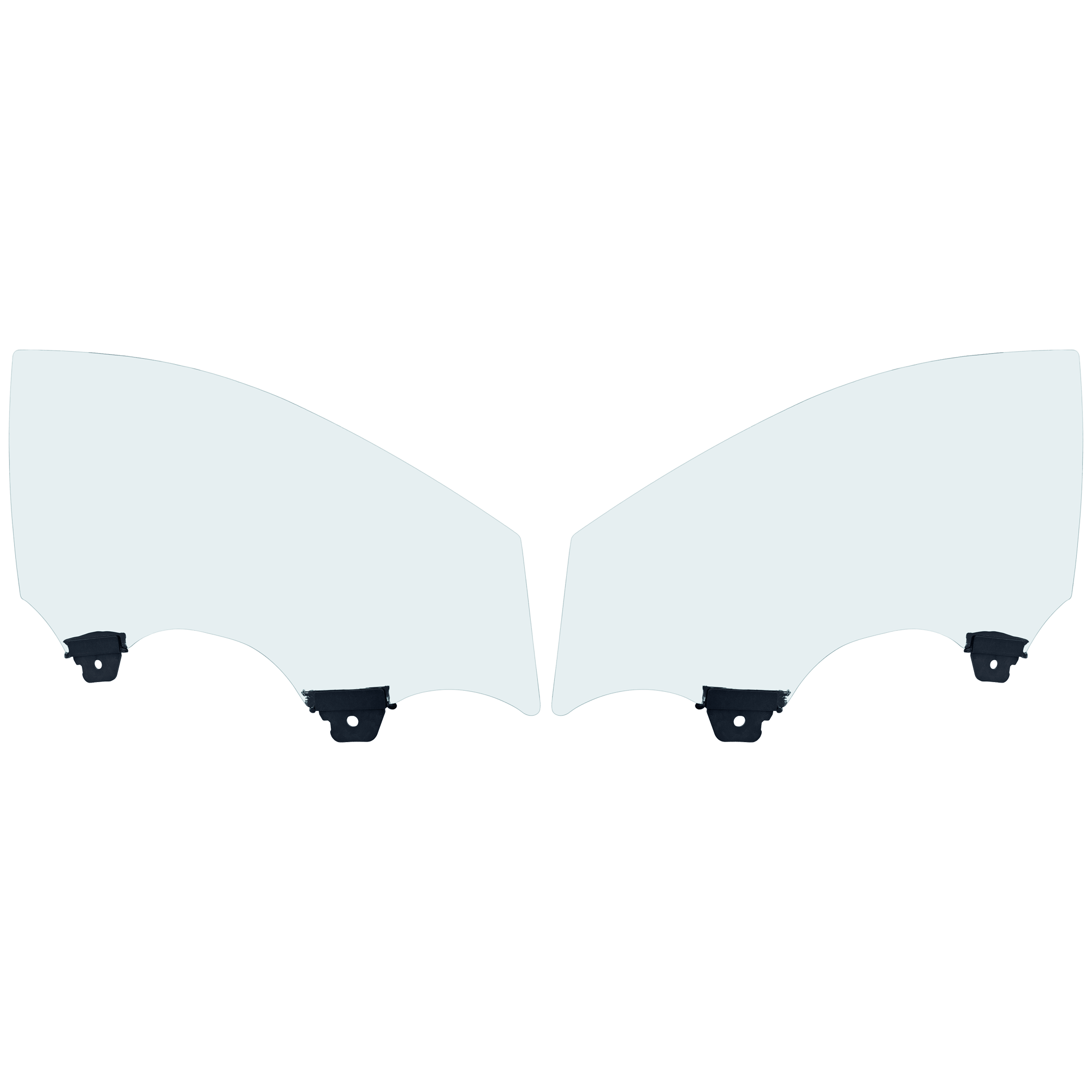 AM MALIBU 16-22 FRONT DOOR GLASS RH AND LH Green Tint Laminated w Solar Clip SKU SET RC48010071 OEM 22977467-22977468
