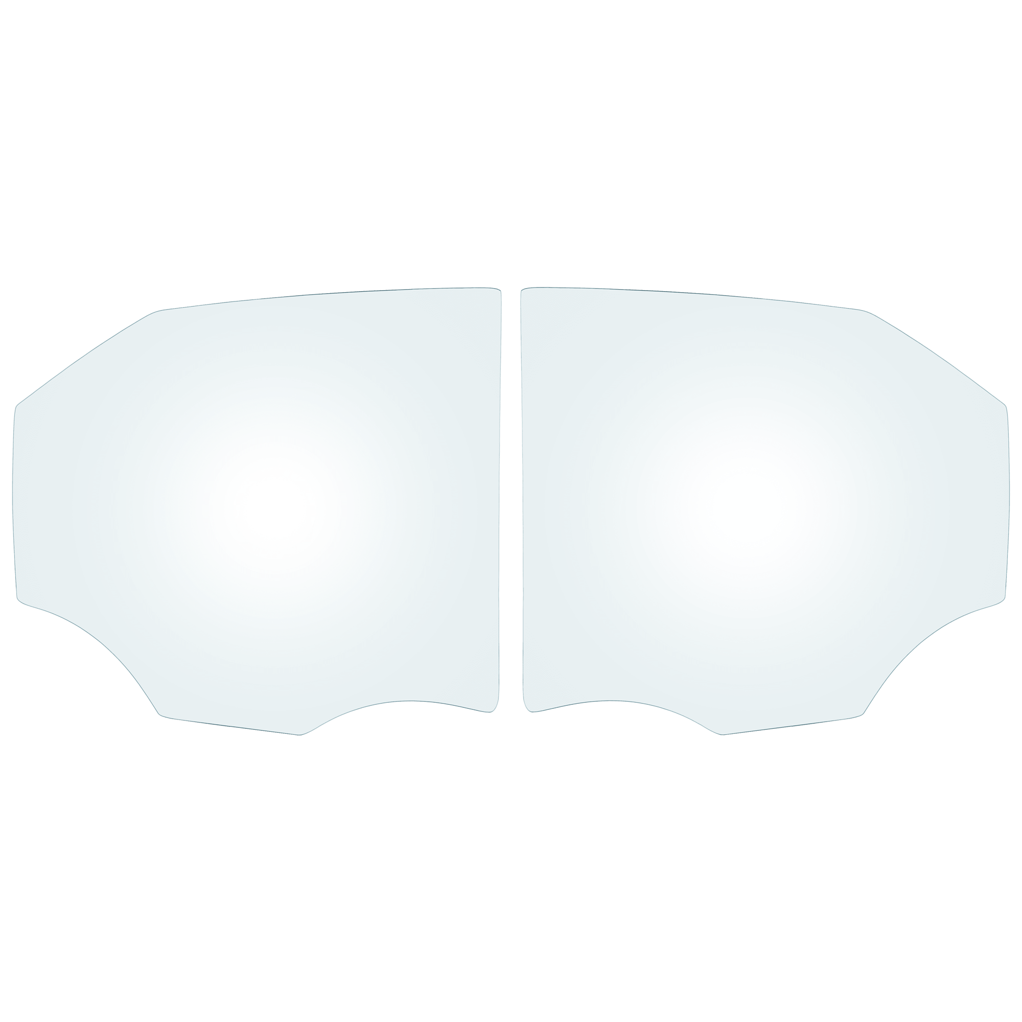 AM CTS 08-14 REAR DOOR GLASS RH AND LH Green Tint w Solar 4 Door SKU SET RC48130019 OEM 15242619-15242620