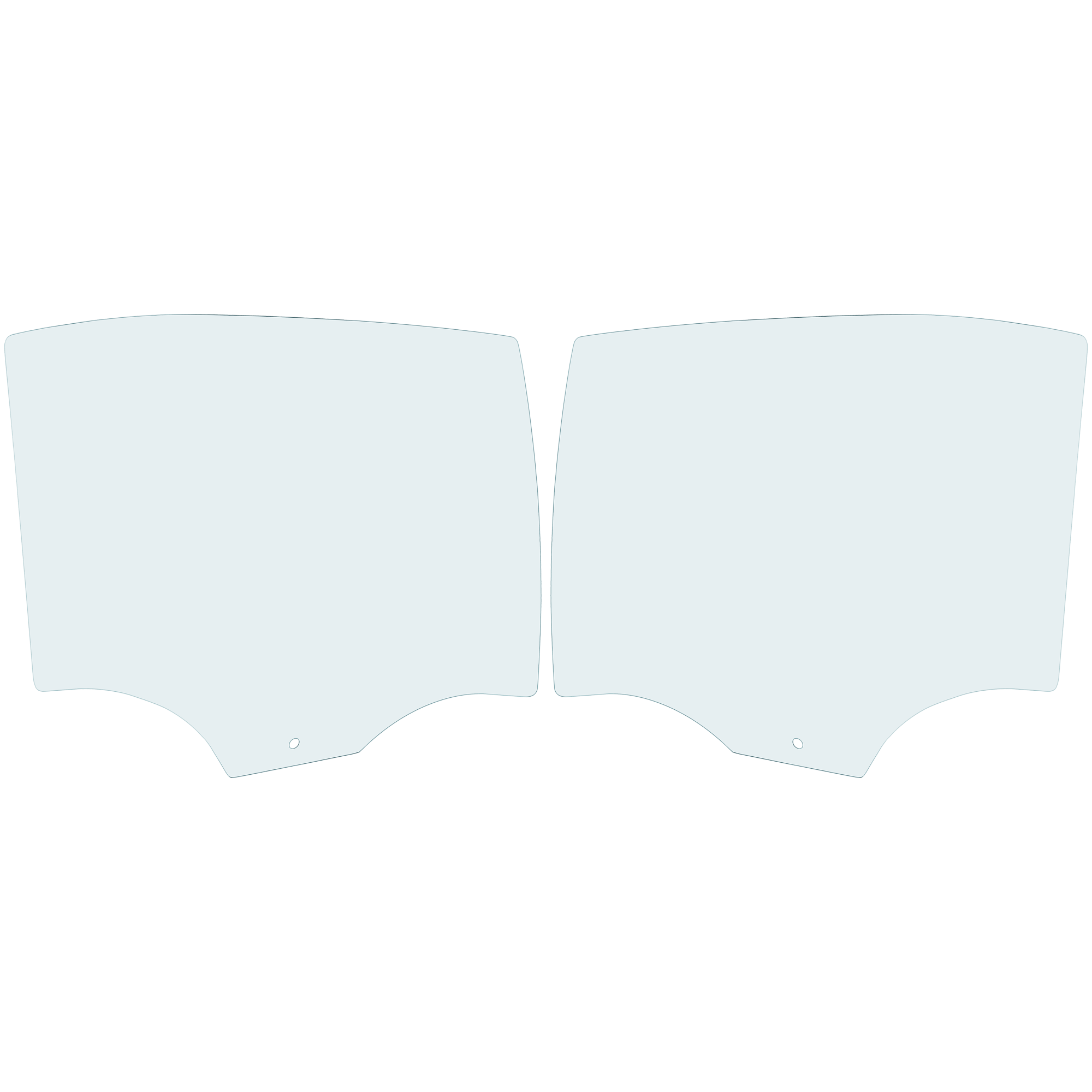AM MALIBU 13-16 REAR DOOR GLASS RH AND LH Green Tint w Solar SKU SET RC48130035 OEM 22892812-22892813