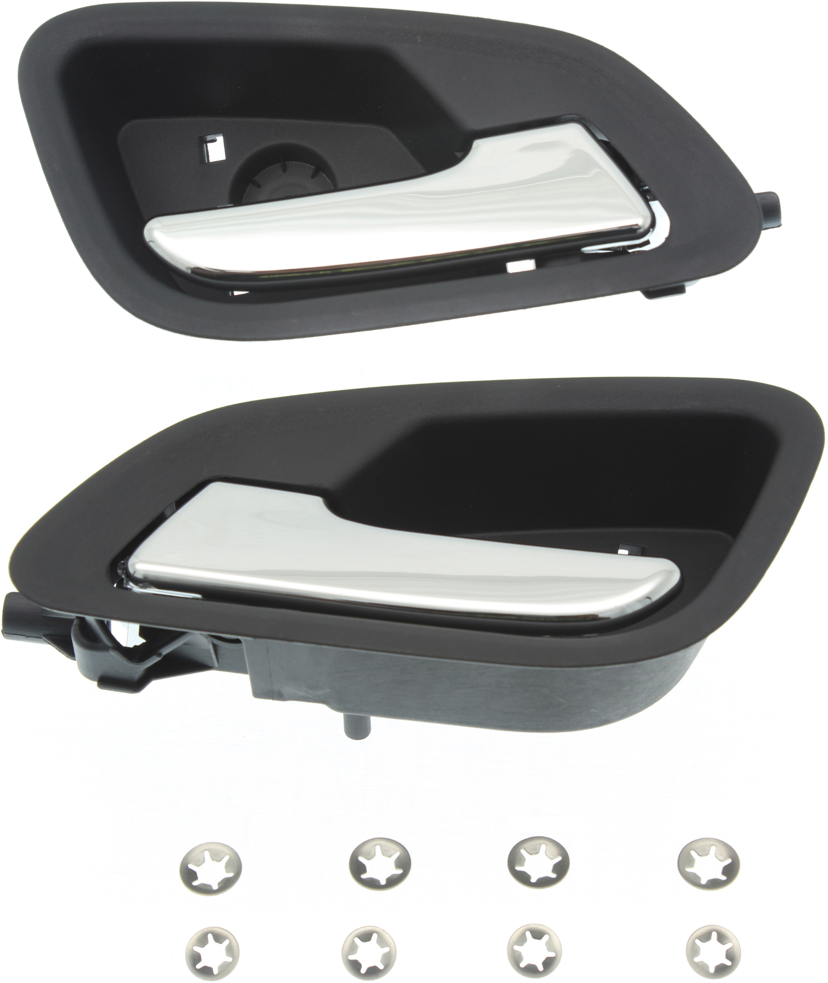 AM COLORADO 15-20 REAR DOOR HANDLE RH AND LH Inside Chr Lever Blk Hsng w o Power Lock Hole Crew Cab SKU SET RC49130007 OEM 23411742 PFM 23238050 PFM