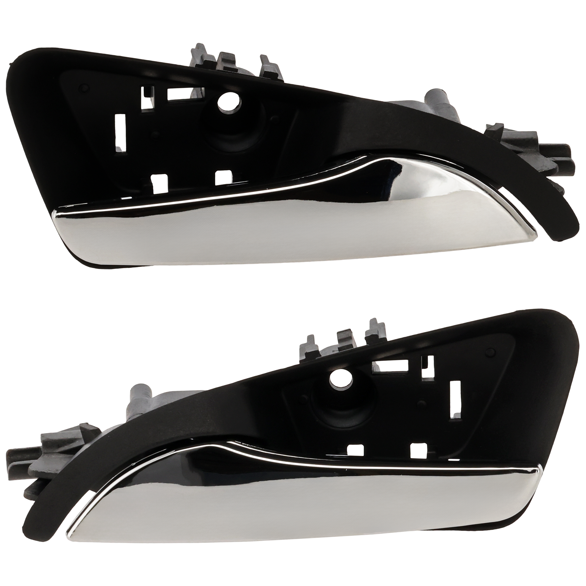 AM CRUZE 16-19 REAR INTERIOR DOOR HANDLE RH AND LH Black Bezel w Chrome Lever w Door Lock Hole Sedan SKU SET RC49130015