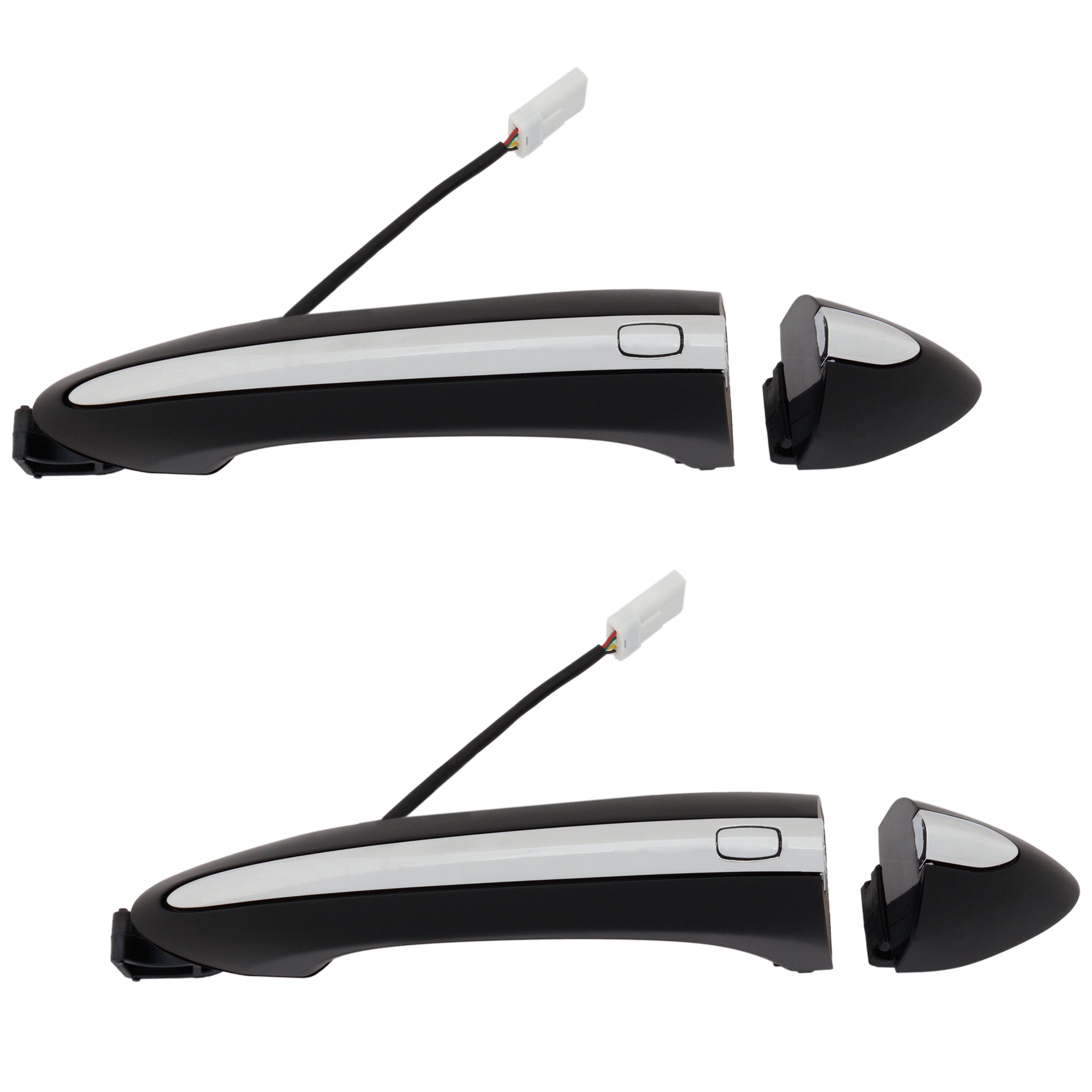 AM CRUZE 16-19 ENVISION 16-20 ENCLAVE 18-24 LACROSSE 17-19 REAR EXTERIOR DOOR HANDLE RH AND LH Primed w Chrome Trim w Remote Entry 2 Pins SKU SET RC49150024 OEM 13531198
