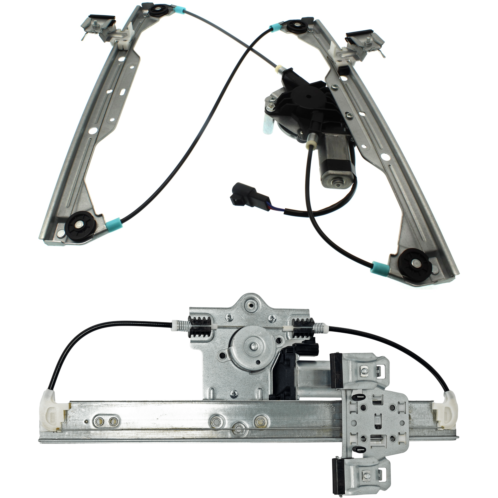AM HHR 06-11 FRONT AND REAR WINDOW REGULATOR RH Power With Motor SKU SET RC49170007 A Partslink GM1351178 GM1551161 OEM 22714331-22714333