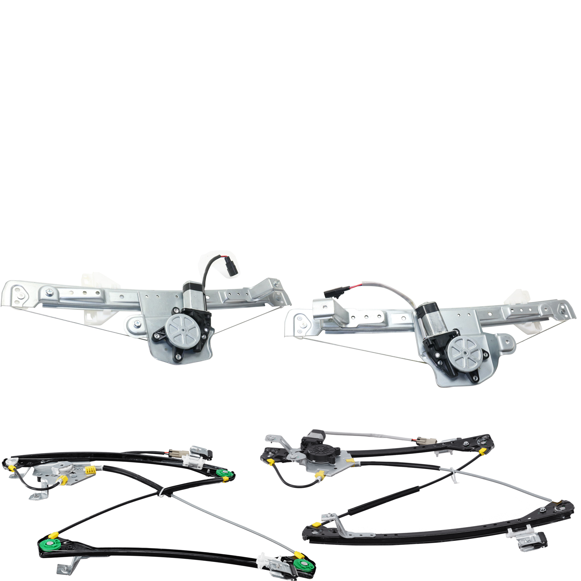 AM PACIFICA 04-06 FRONT AND REAR WINDOW REGULATOR RH AND LH Power With Motor SKU SET RC49170013-4 Partslink CH1350142 CH1351142 CH1550121 CH1551121 OEM 4894270AC 4894271AC 5020790AA