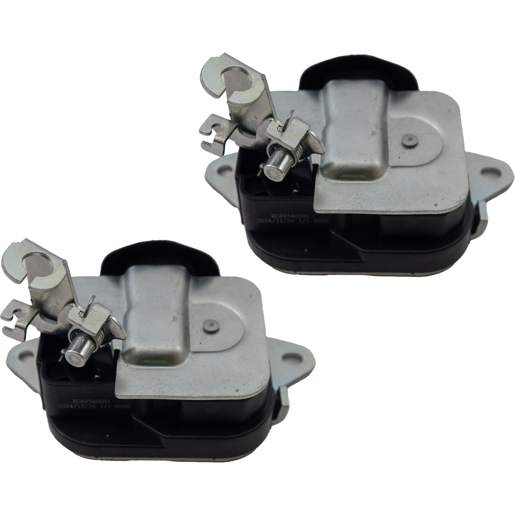 AM SILVERADO SIERRA 1500-07-13 REAR DOOR LATCH CONTROL RH AND LH Lower Black Steel Manual Activation Type Bolt On Attachment Method and Type 2 Bolt Hole SKU SET RC49340001-2 OEM 20995801-15919913-25838750-151