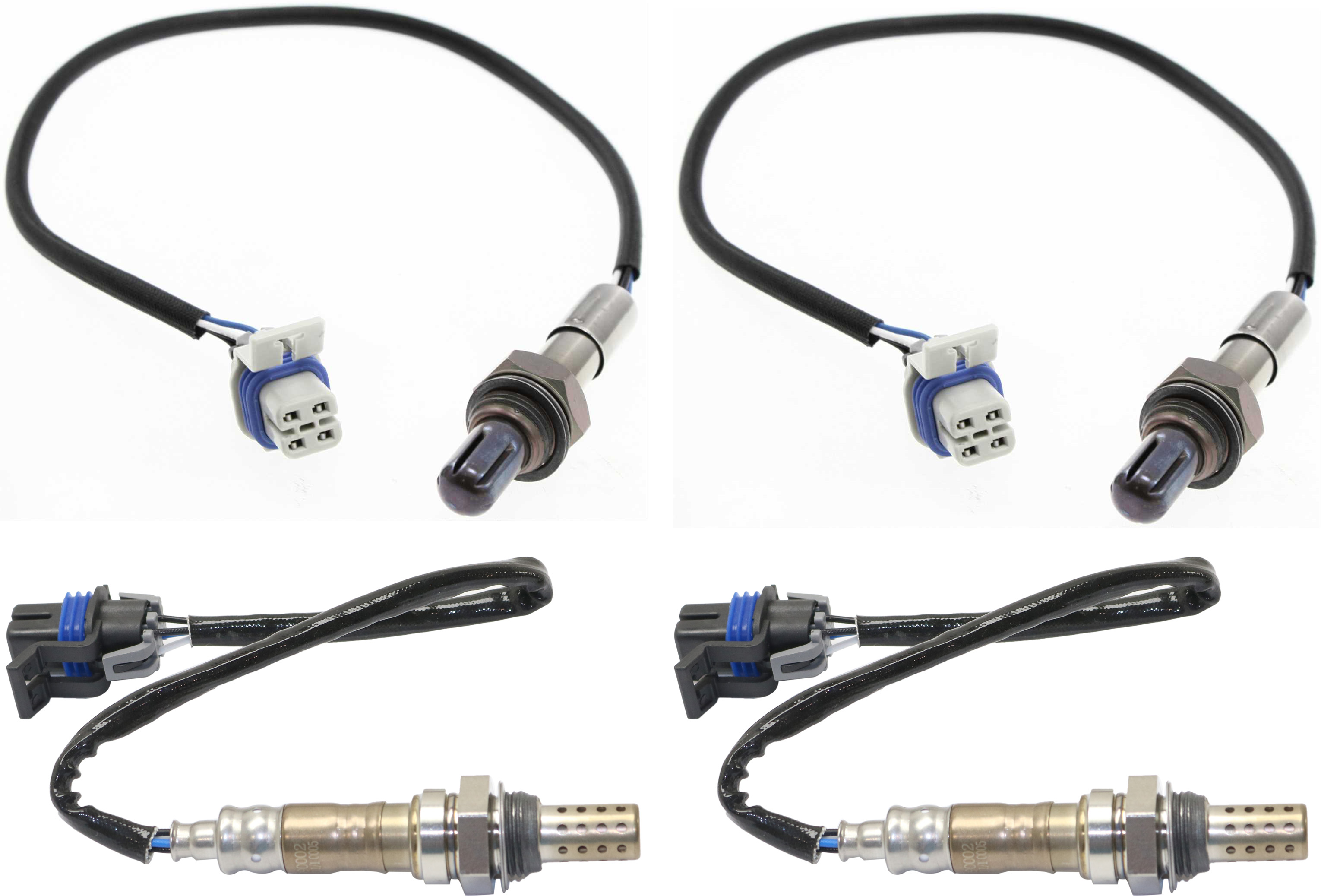 AM EXPRESS VAN 03-05 SAVANA VAN 04-04 OXYGEN SENSOR Set of 4 Before and After Catalytic Converter RH and LH 4 Wire SKU SET RC96090002-4 OEM 12590750-8125907500
