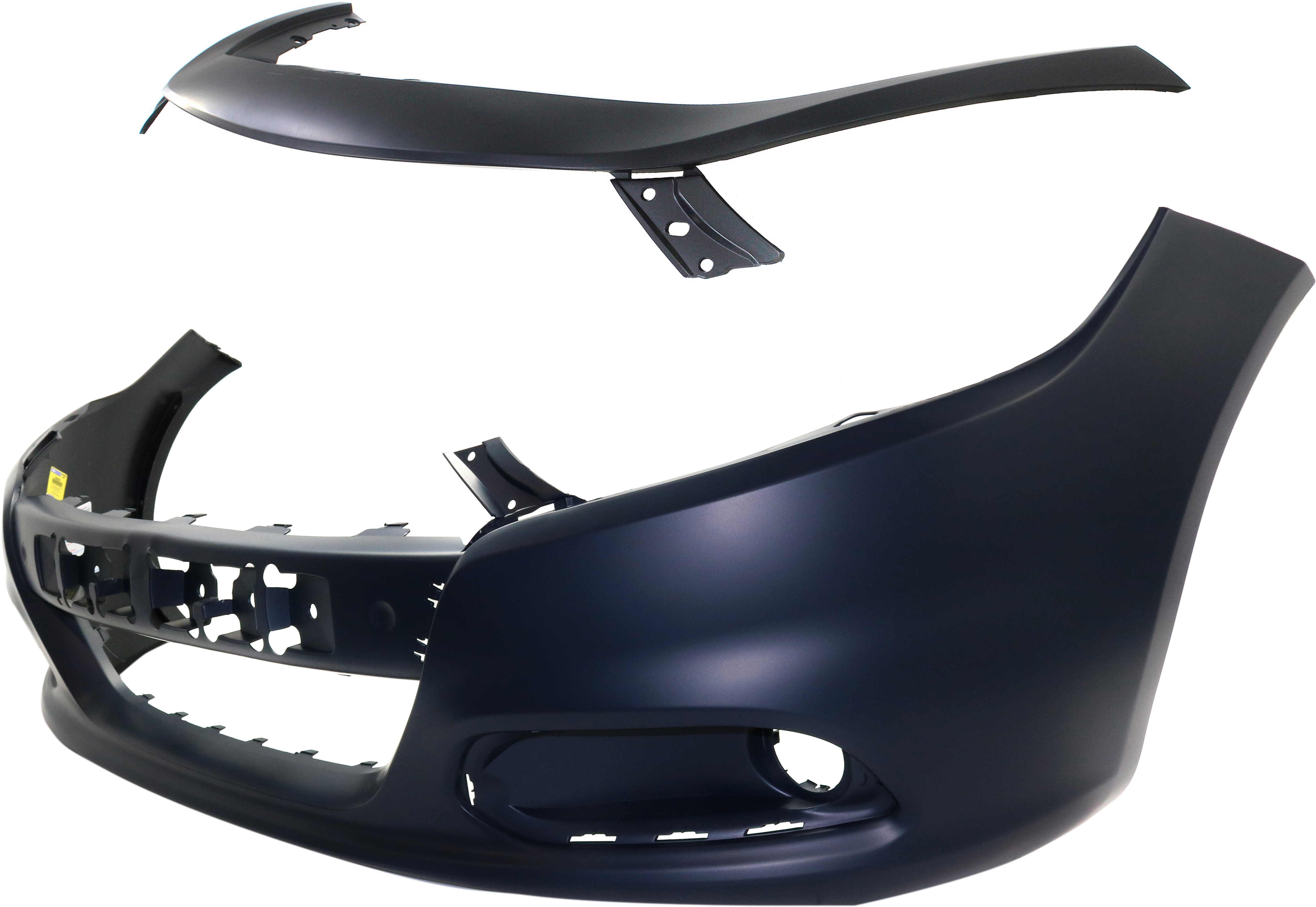 AM DART 13-16 FRONT BUMPER COVER Upper Set of 2 CAPA SKU SET RD01030002PQ 2 Partslink CH1000A29C CH1014106C OEM 1TS71TZZAE 1WC26TZZAC