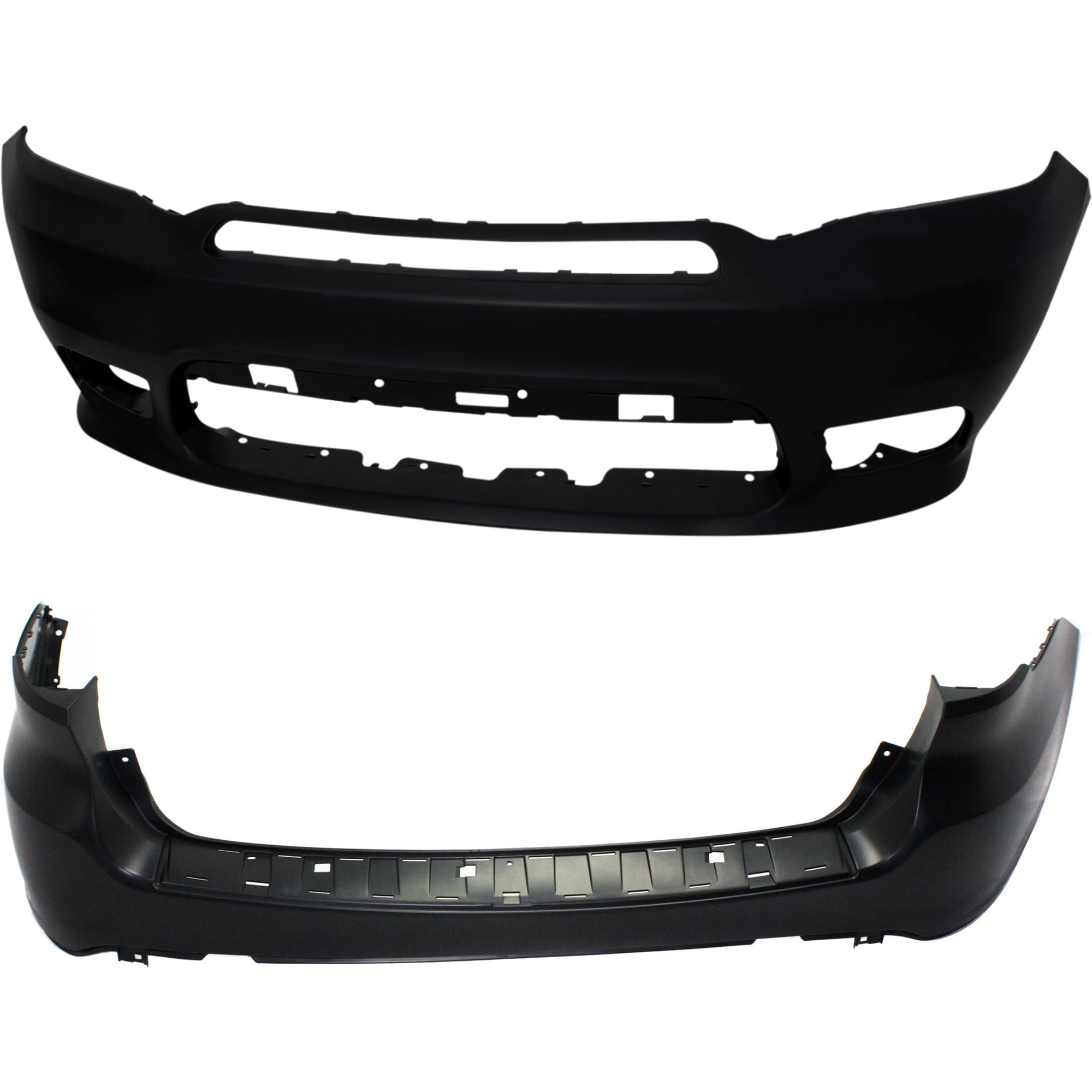 AM DURANGO 18-20 FRONT AND REAR BUMPER COVER Primed w o Parking Aid Sensor Holes and mounting bracket s SKU SET RD01030005P A