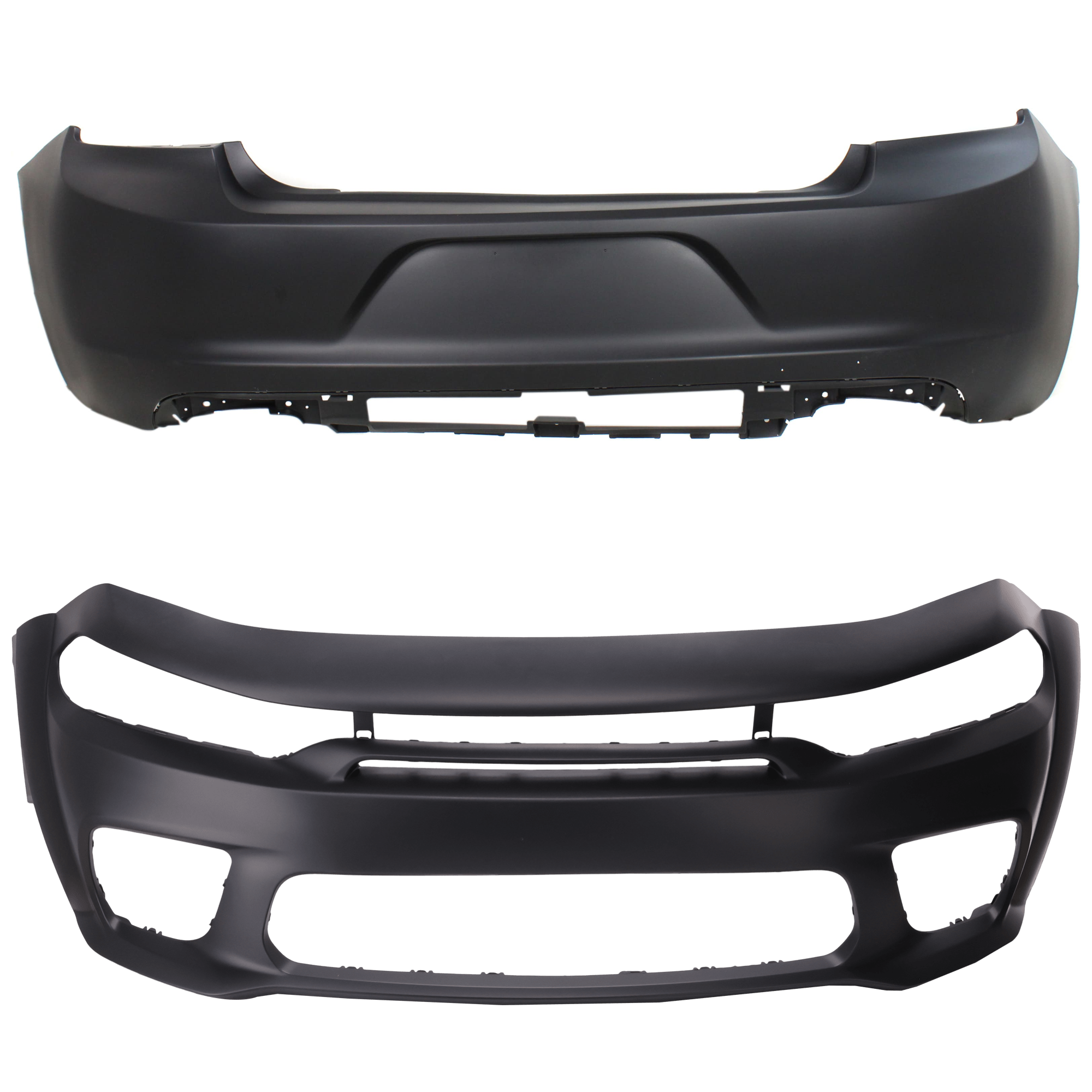 AM CHARGER 20-23 FRONT AND REAR BUMPER COVER Primed CAPA SKU SET RD01030012PQ B Partslink CH1000A43C CH1100A07C OEM 5RK97TZZAD 68488285AB 68488285