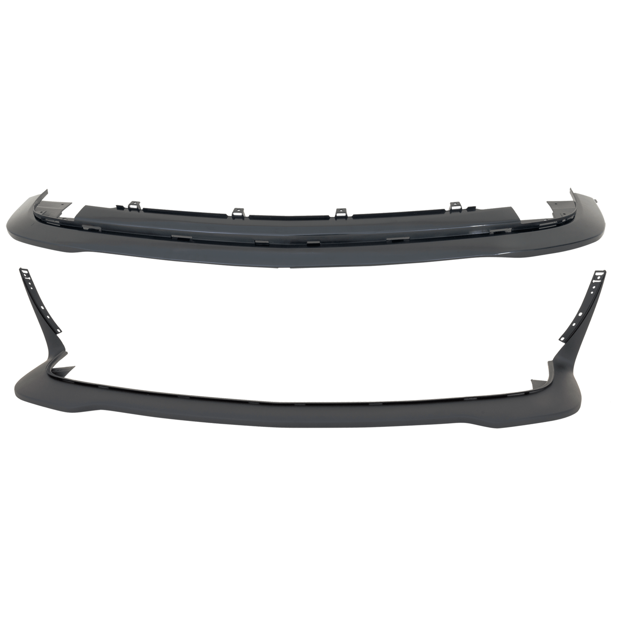 AM CHALLENGER 15-23 FRONT VALANCE Set of 2 Plastic Textured SRT Hellcat Models w o Wide Body Option w o Fog Light Holes CAPA SKU SET RD01750001Q Partslink CH1090156C CH1091108C OEM 68258747AC 68260156AC