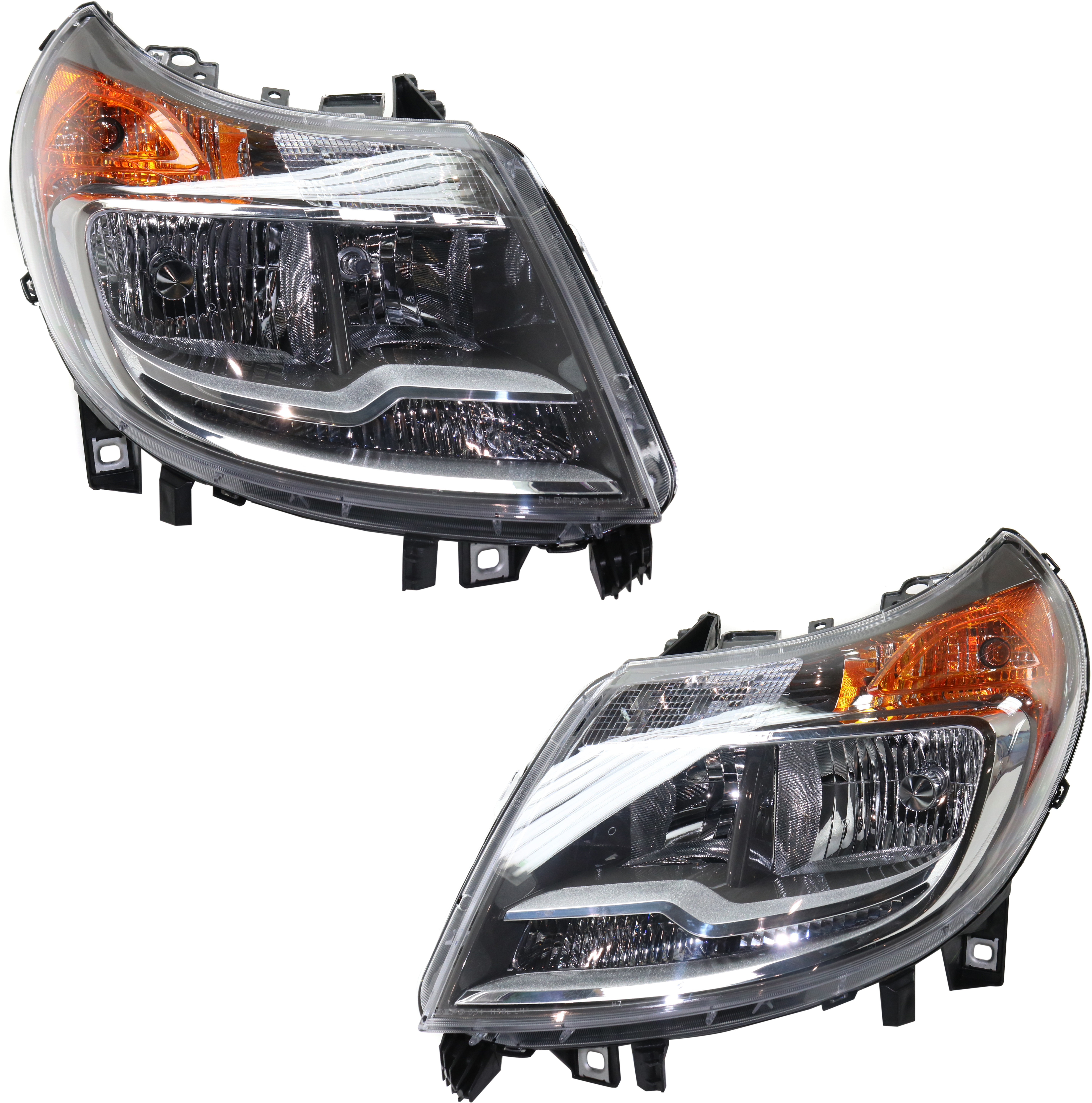 AM PROMASTER 1500 PROMASTER 2500 PROMASTER 3500-14-22 HEAD LAMP RH AND LH Assembly Halogen w o Daytime Running Light CAPA SKU SET RD10010001Q Partslink CH2503254C CH2502254C OEM 4725944AK 4725944AJ 4725945AK