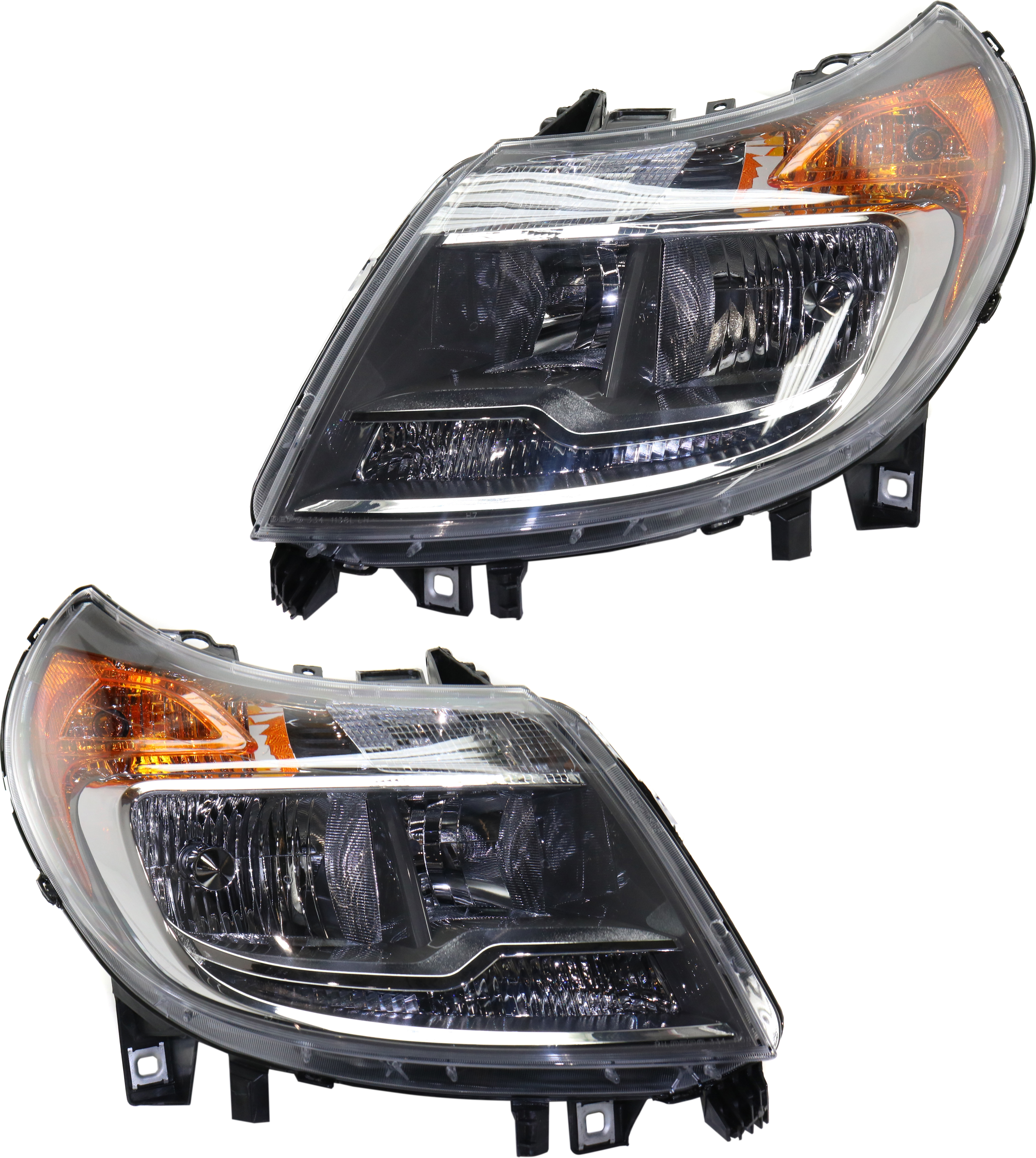 AM PROMASTER 1500 PROMASTER 2500 PROMASTER 3500-14-22 HEAD LAMP RH AND LH Assembly Halogen w o Daytime Running Light SKU SET RD10010001 Partslink CH2503254 CH2502254 OEM 4725944AK 4725944AJ 4725945AK